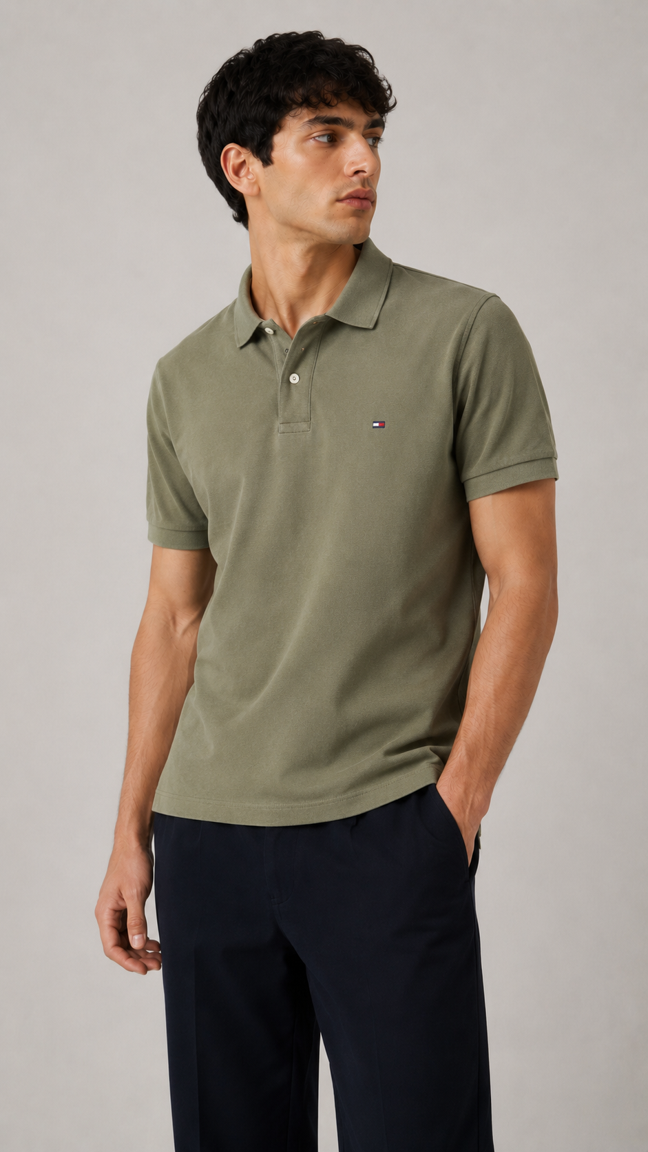 1. Tommy Hilfiger — Camisero Verde, Talla XXL