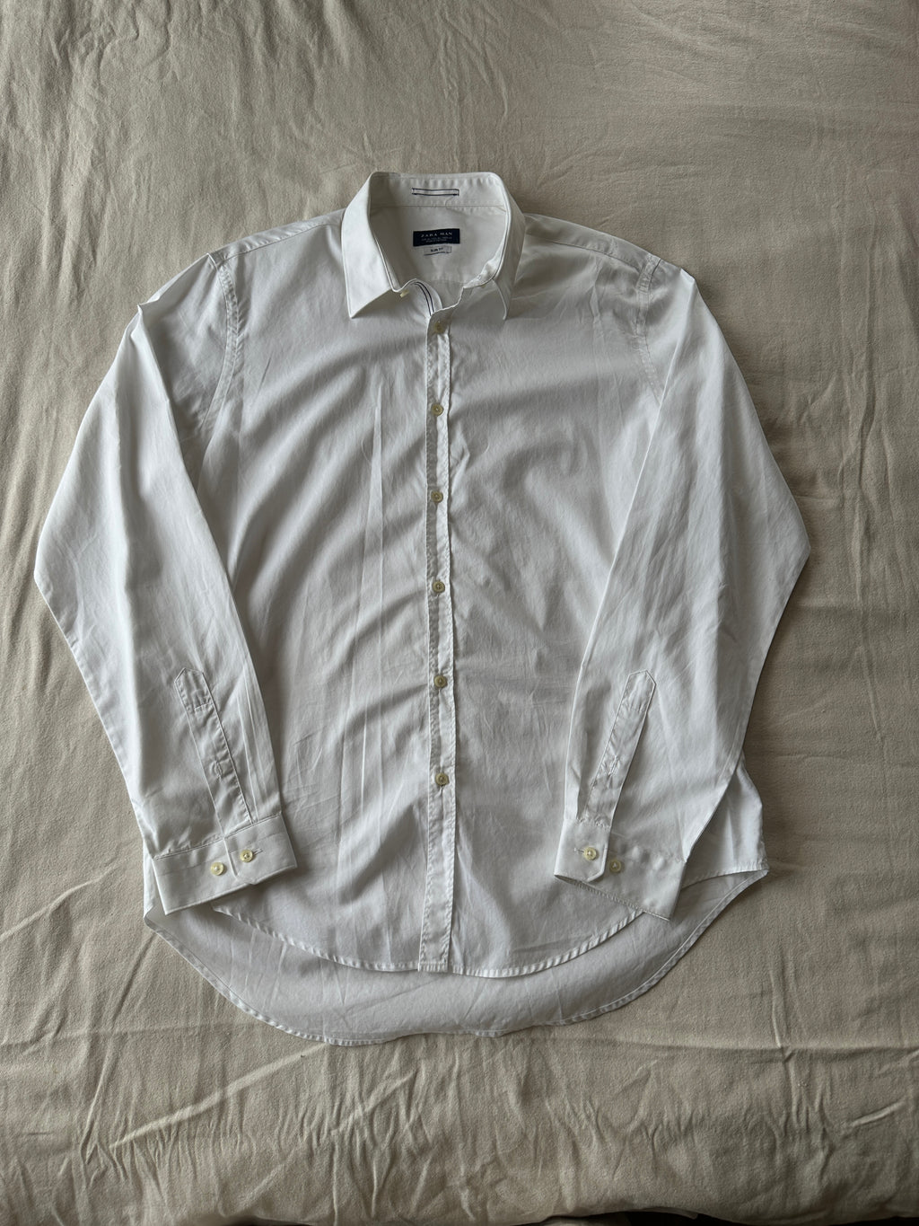 Zara — Camisa Blanca, Talla XL