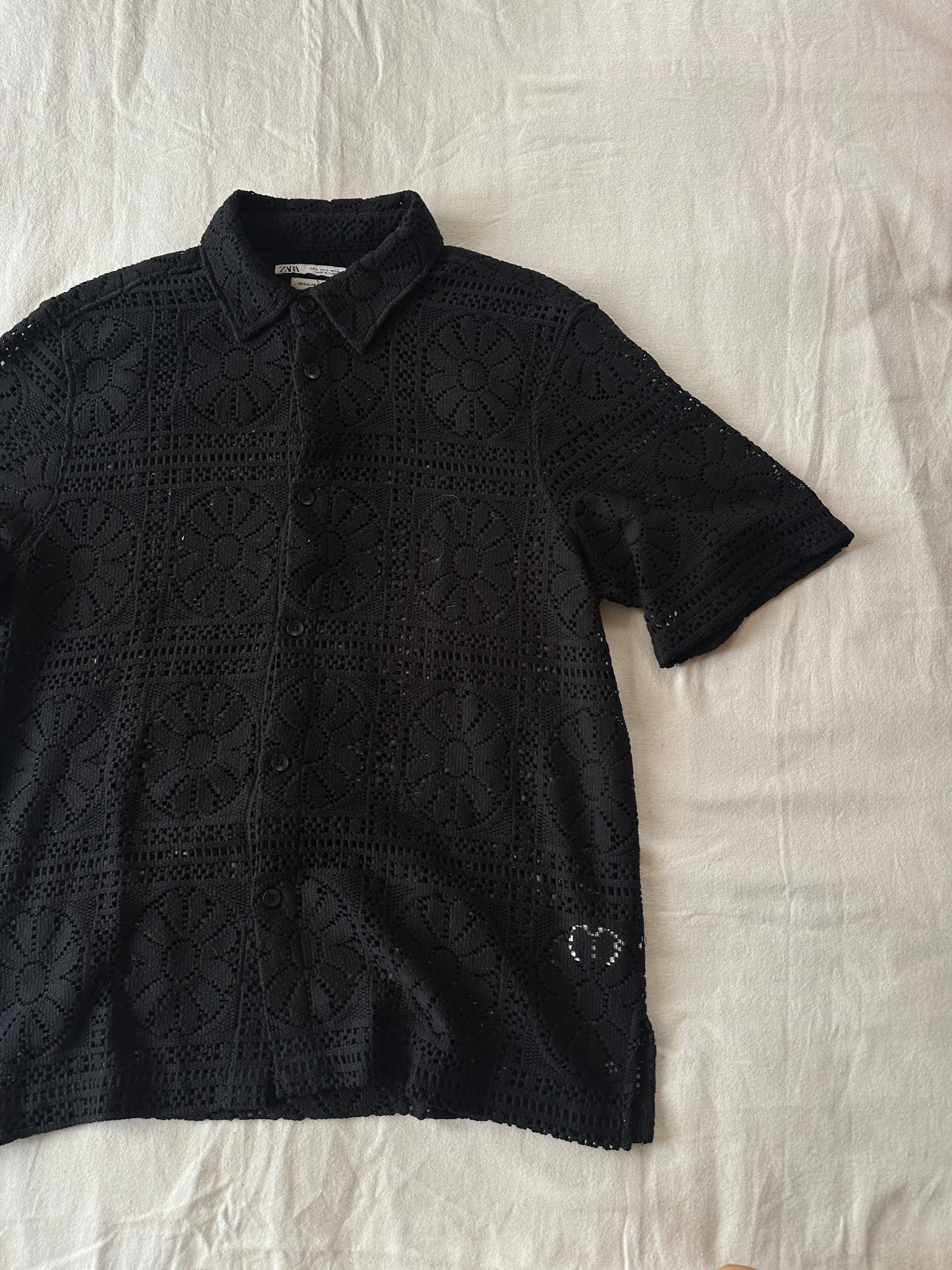 Zara — Camisero Hilo, Talla S
