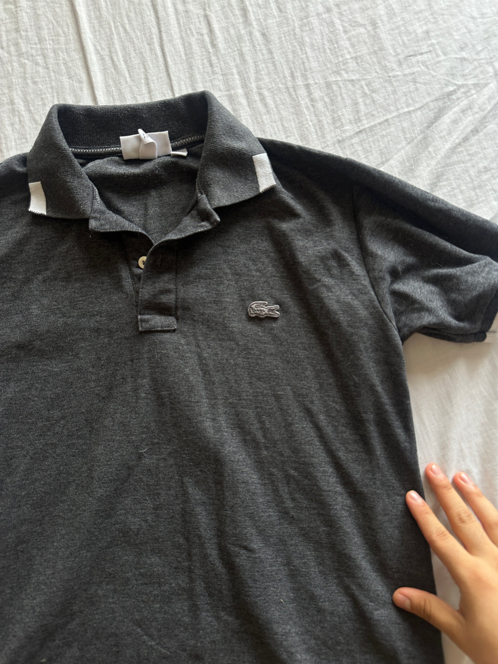 Lacoste — Camisero Gris, Talla L