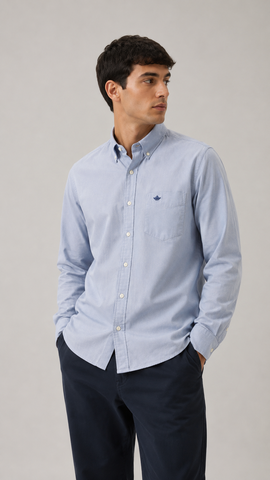 Dockers — Camisa Celeste, Talla M