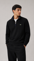 Lacoste — Quarterzip Negro, Talla L