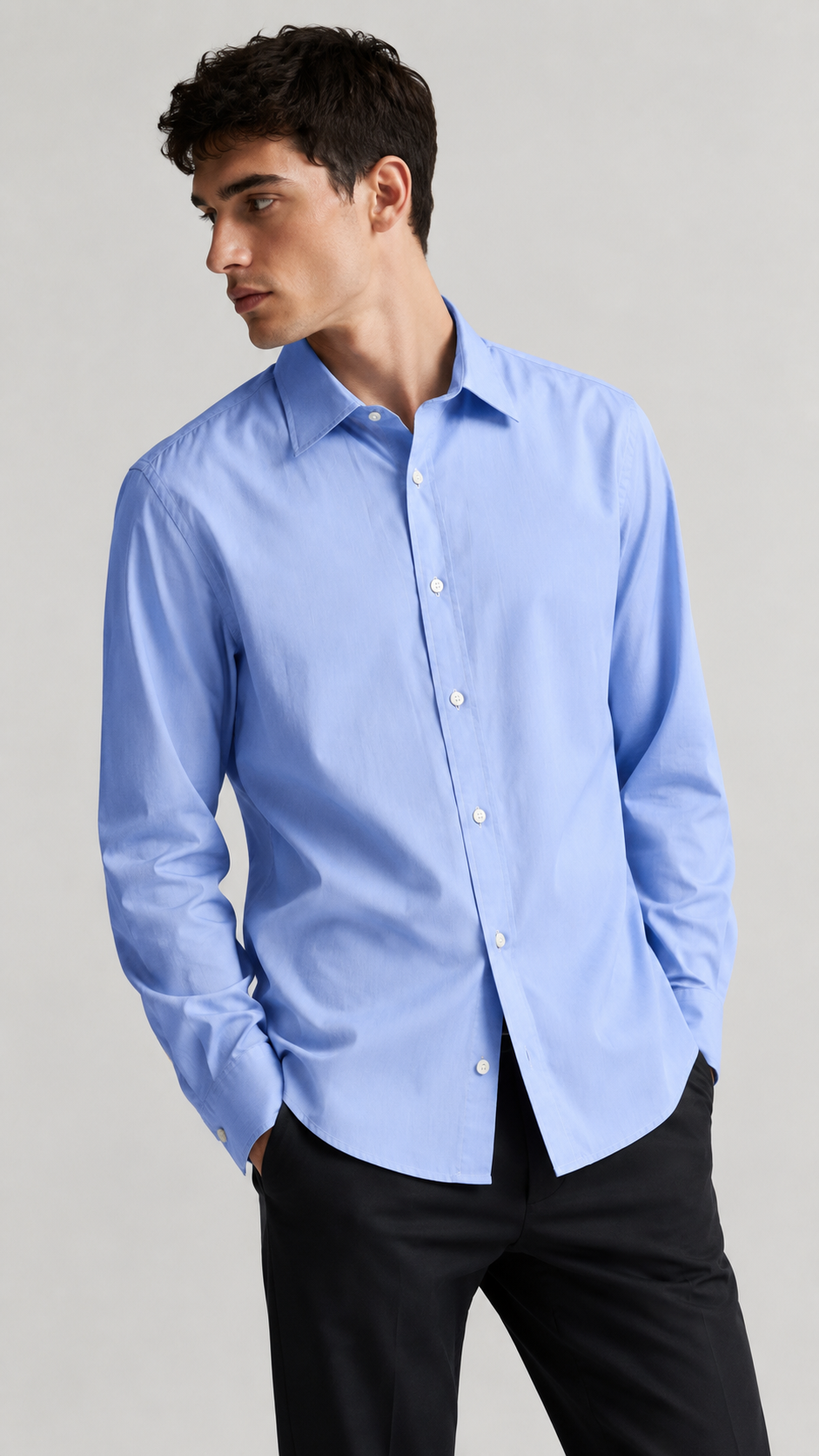 Brooks Brothers — Camisa Celeste, Talla L