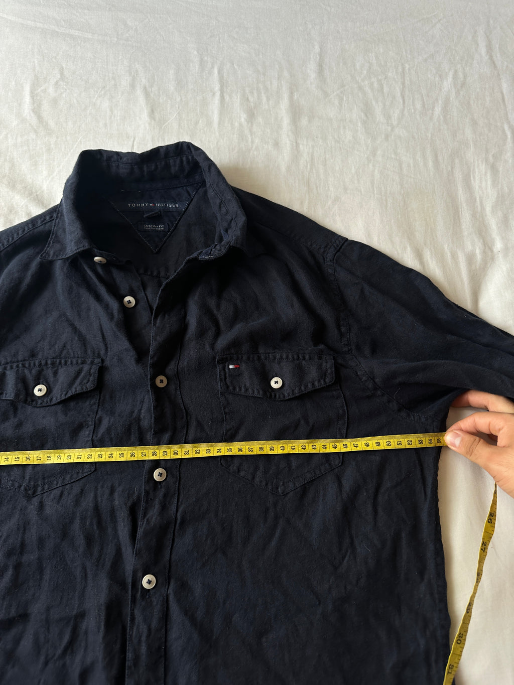 1. Tommy Hilfiger — Camisa Lino, Talla M