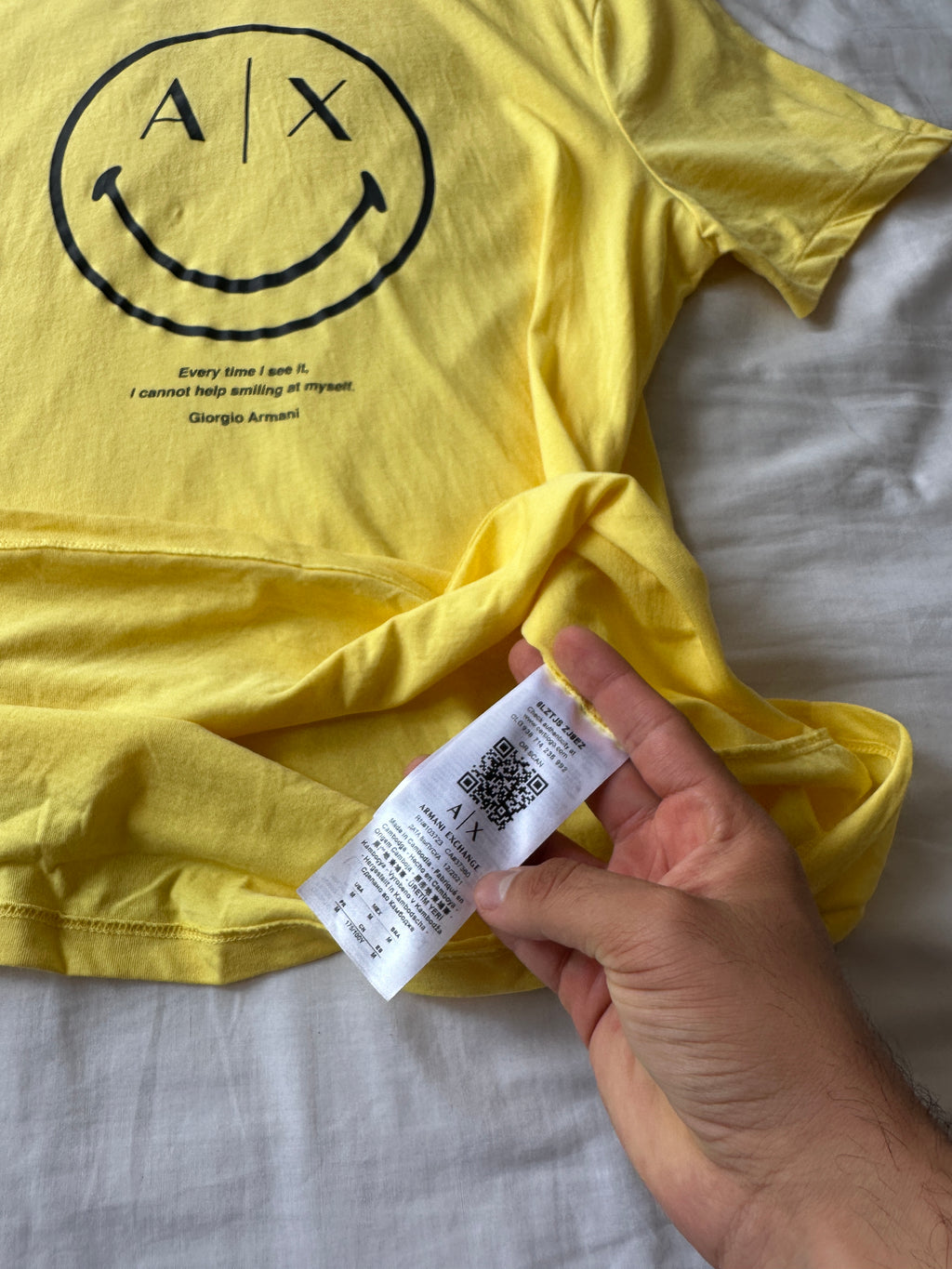 Armani Exchange — Polo Happy Face, Talla M