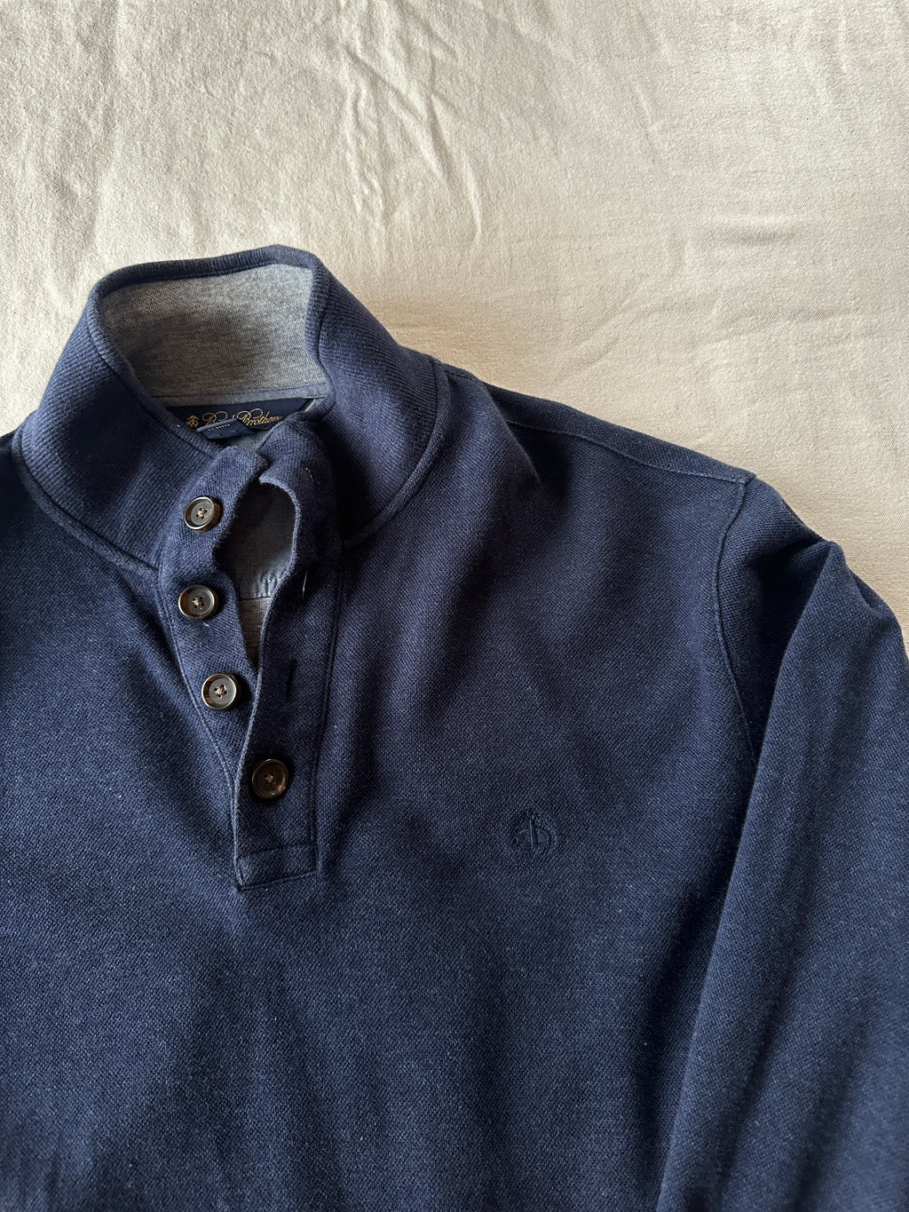 Brooks Brothers — Quarterzip Azul, Talla L