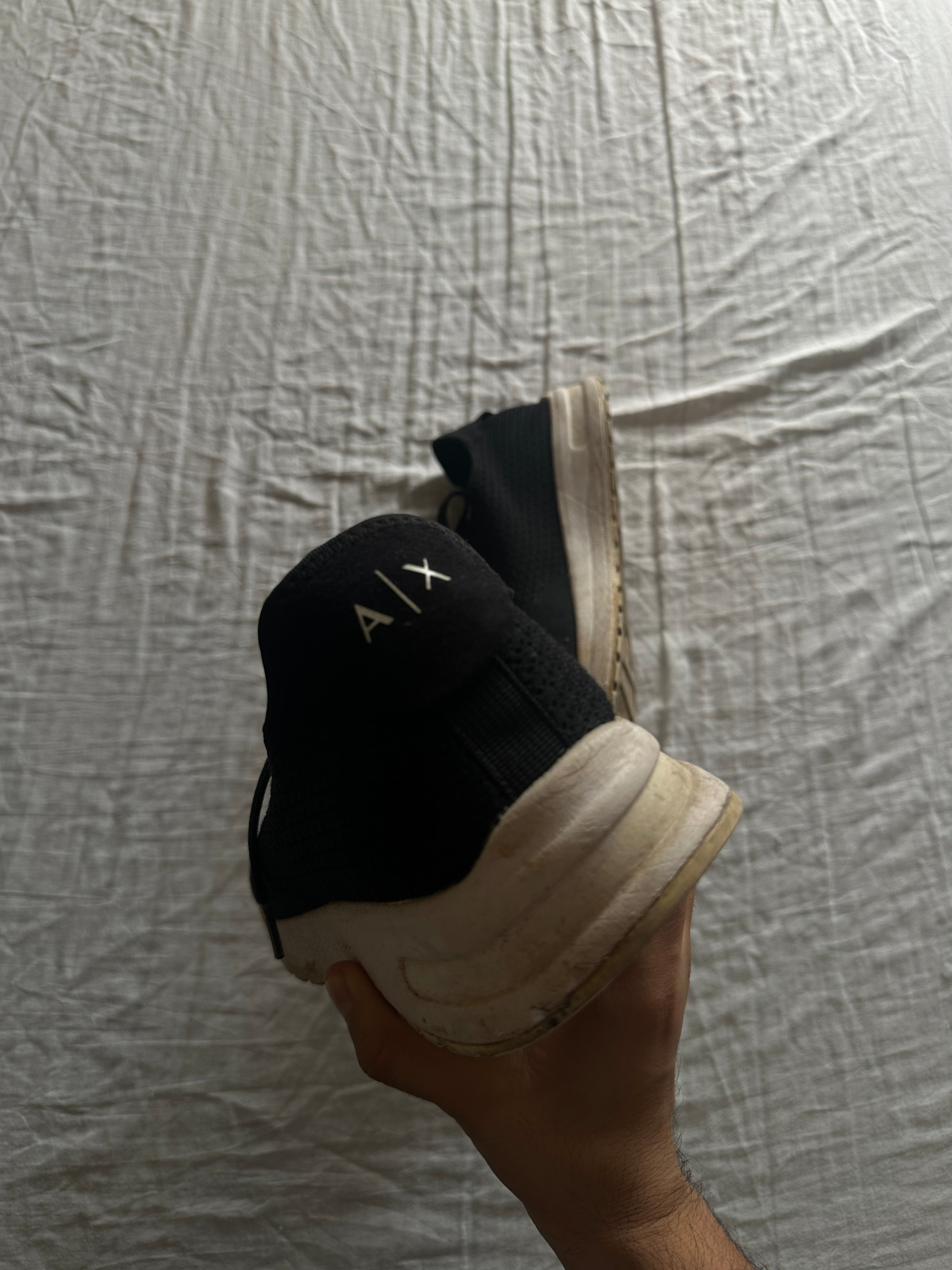 Armani Exchange — Zapatillas Negras, Talla 45