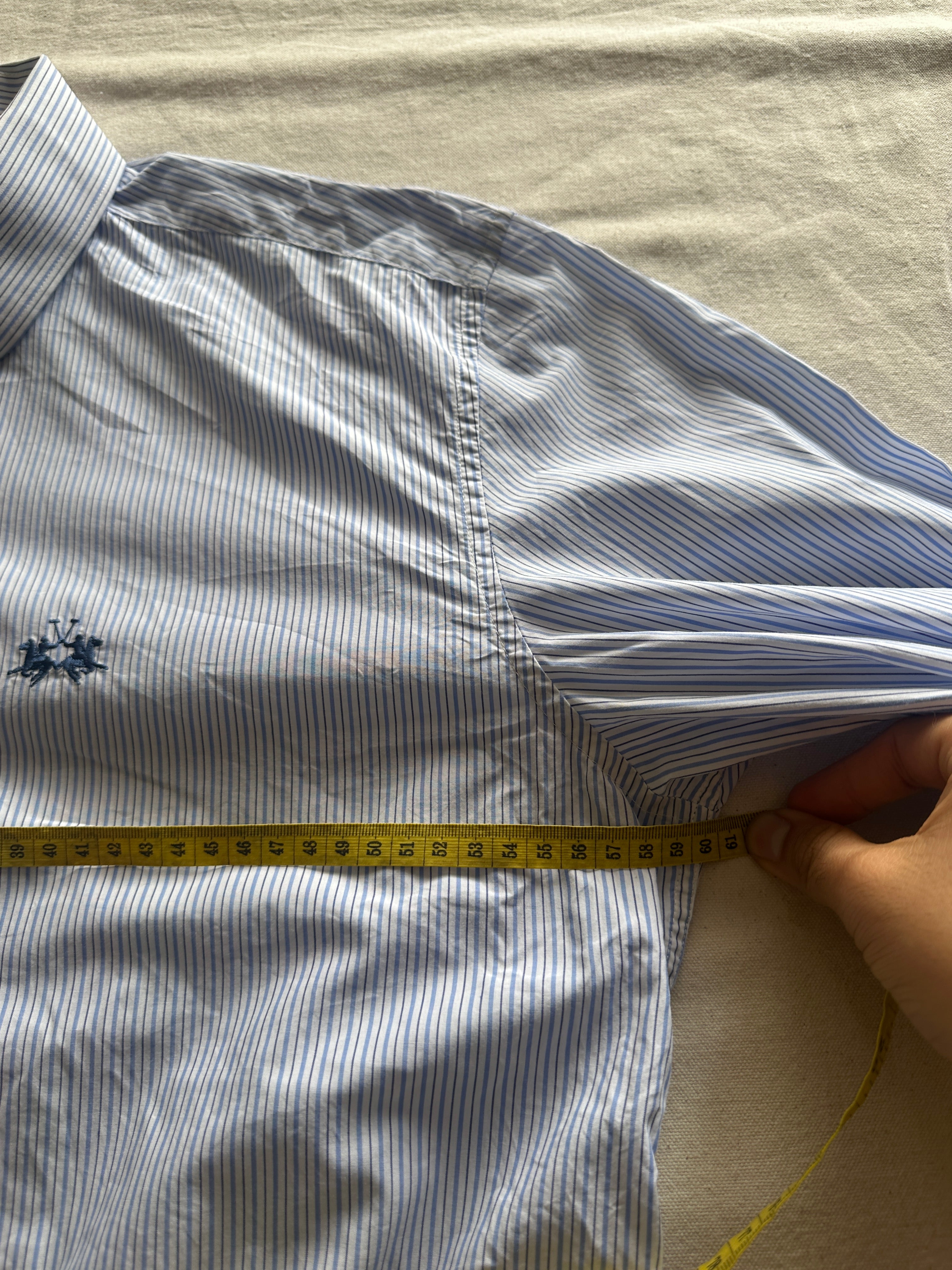 La Martina — Camisa Rayas Blue Tag, Talla XL