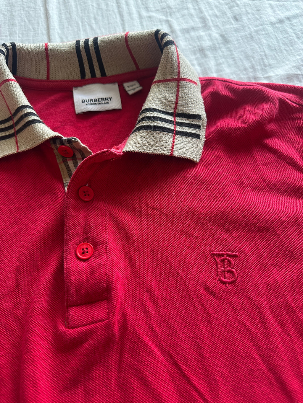 Burberry — Camisero Rojo, Talla L