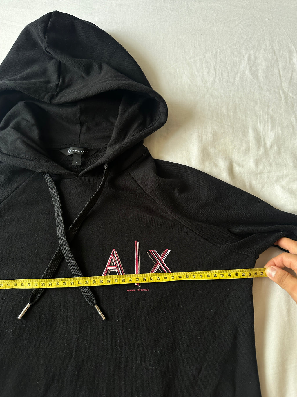 Armani Exchange — Hoodie Negro, Talla L