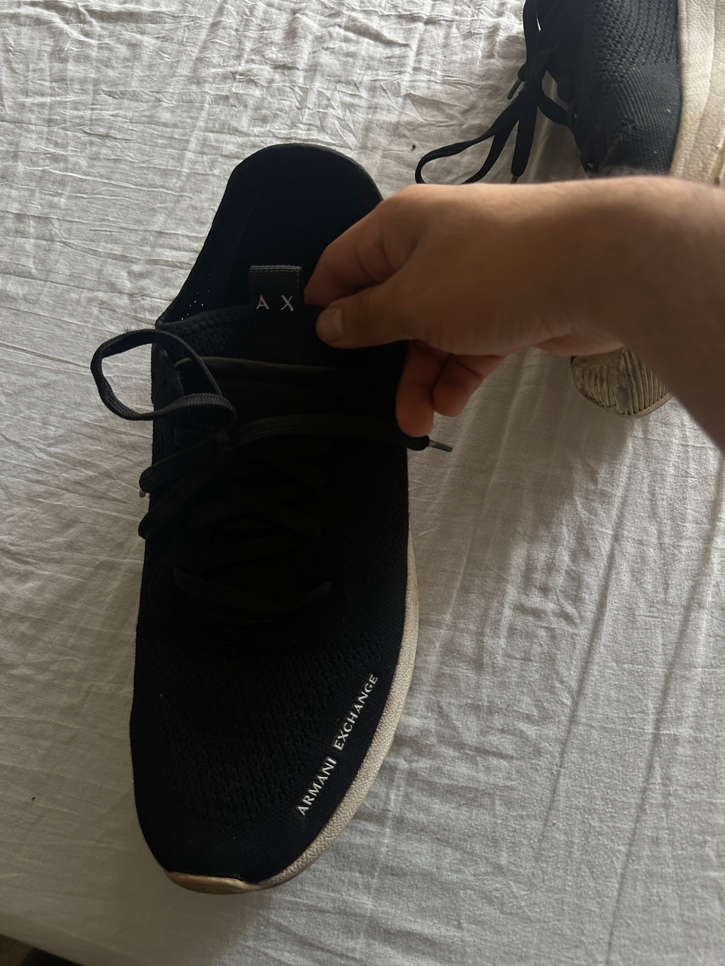 Armani Exchange — Zapatillas Negras, Talla 45