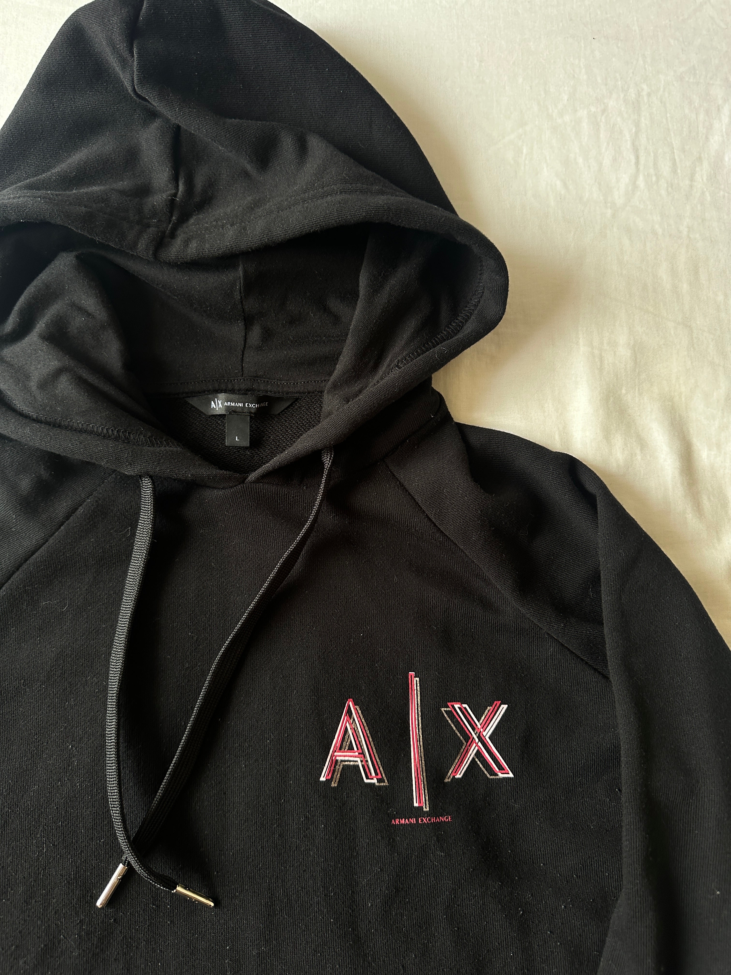 Armani Exchange — Hoodie Negro, Talla L