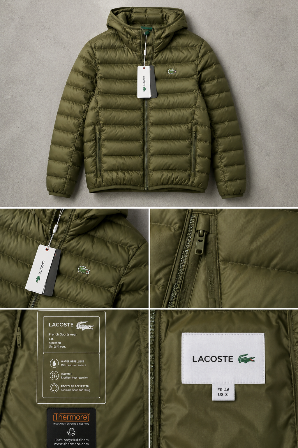 Lacoste — Casaca Plumas
