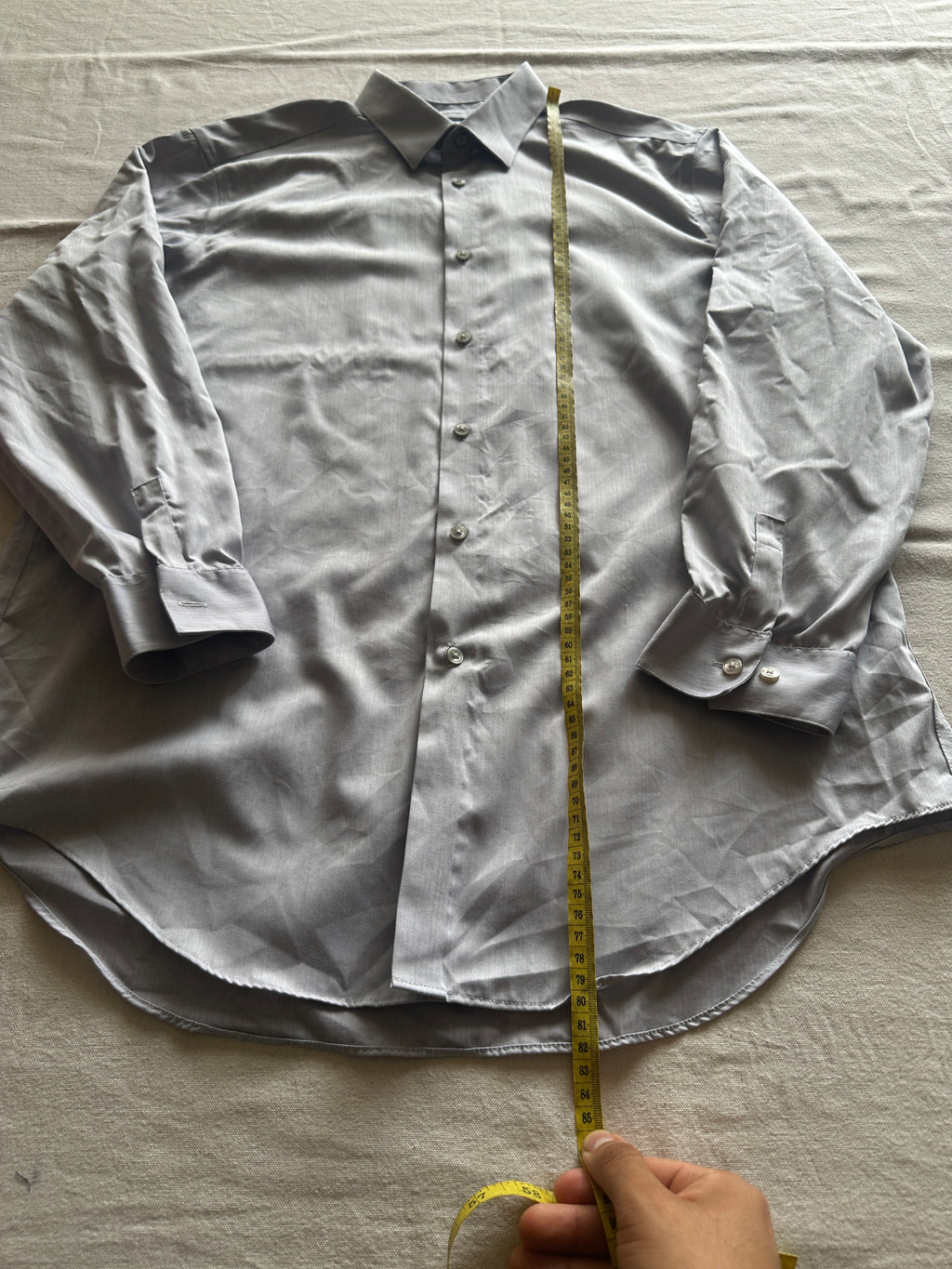 Calvin Klein — Camisa Plomo Claro, Talla L