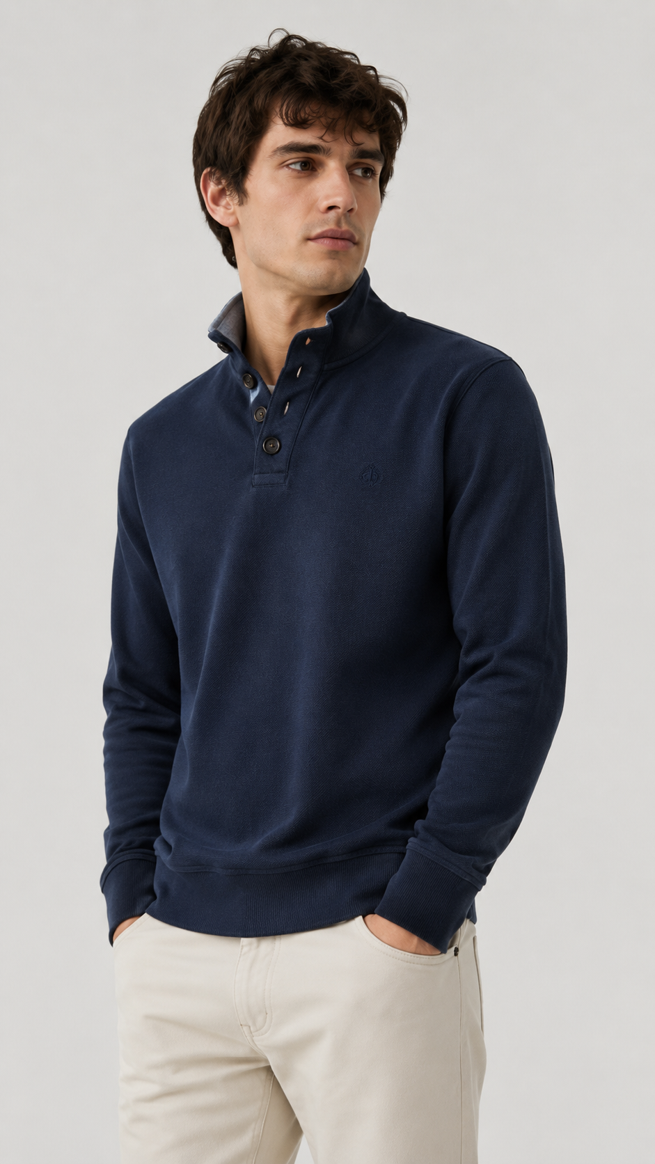 Brooks Brothers — Quarterzip Azul, Talla L