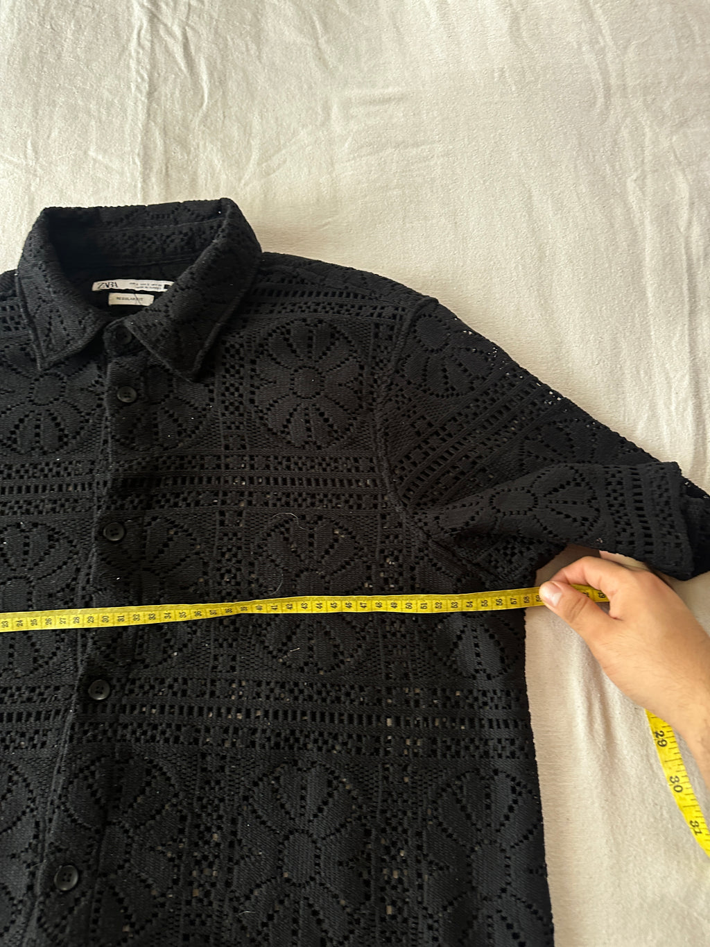 Zara — Camisero Hilo, Talla S