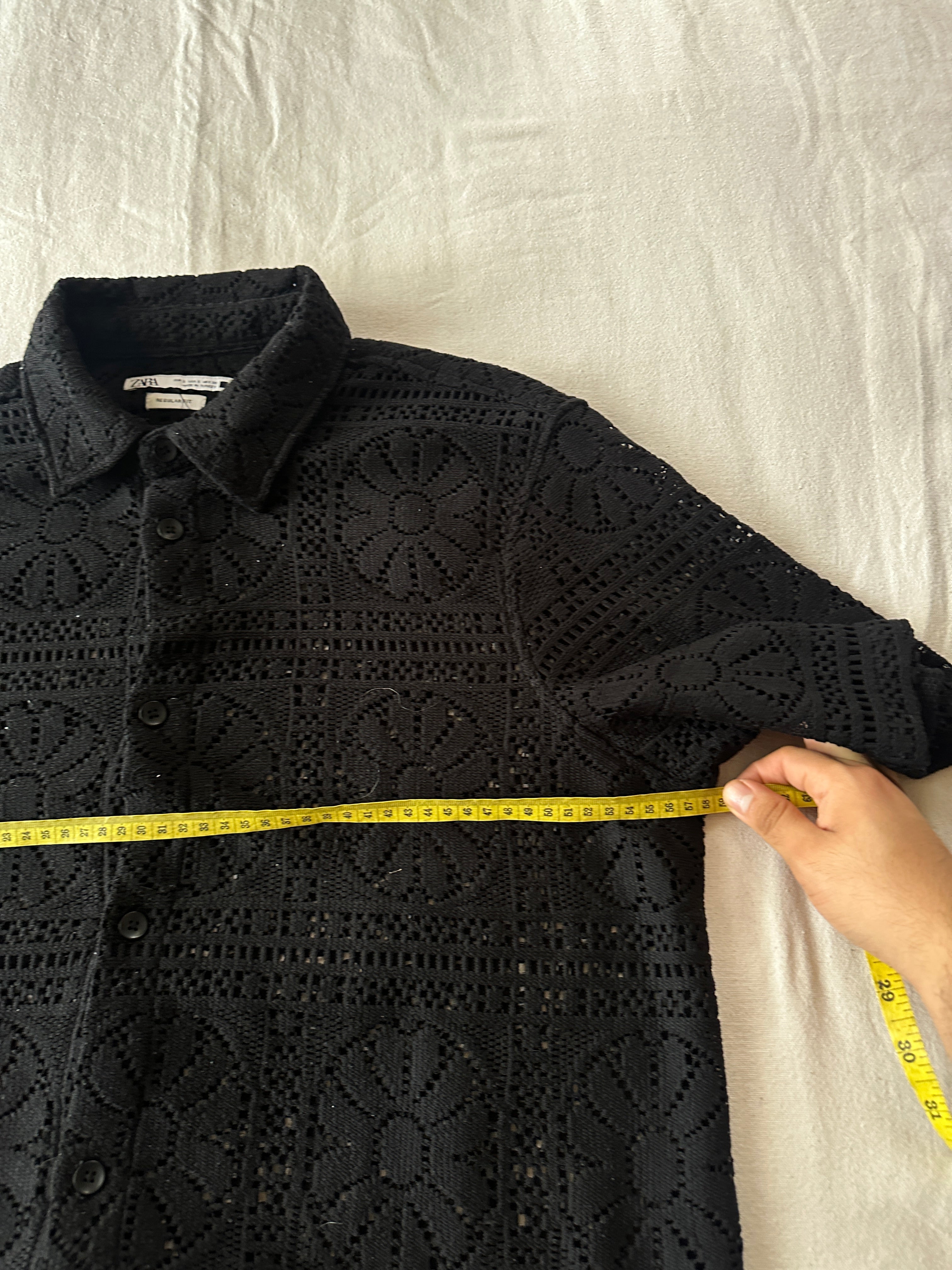 Zara — Camisero Hilo, Talla S