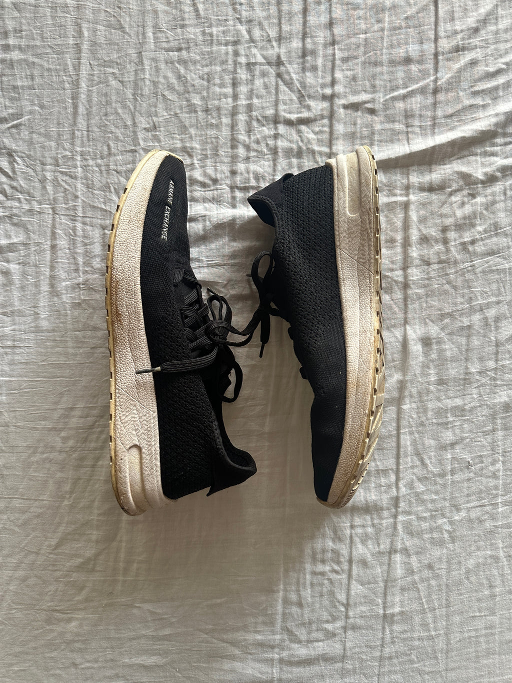 Armani Exchange — Zapatillas Negras, Talla 45