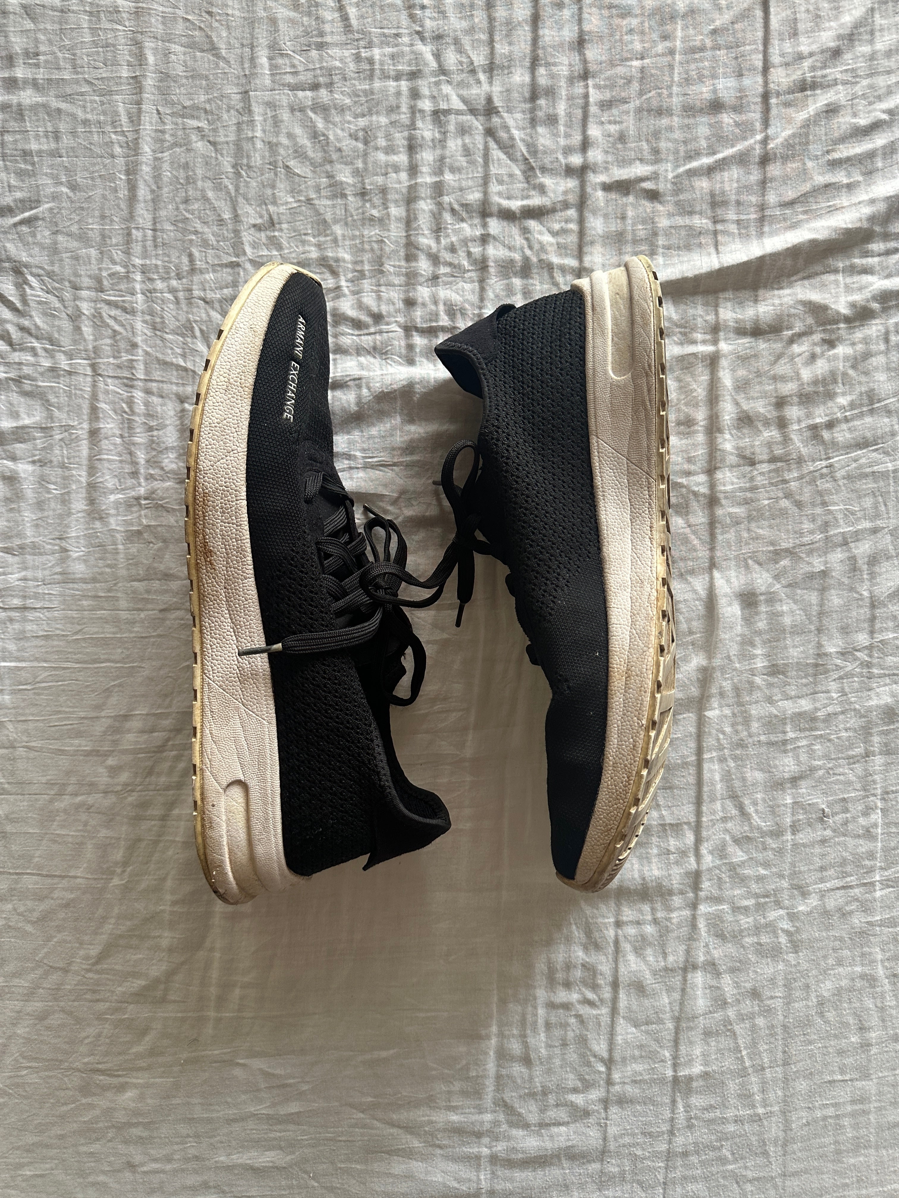 Armani Exchange — Zapatillas Negras, Talla 45