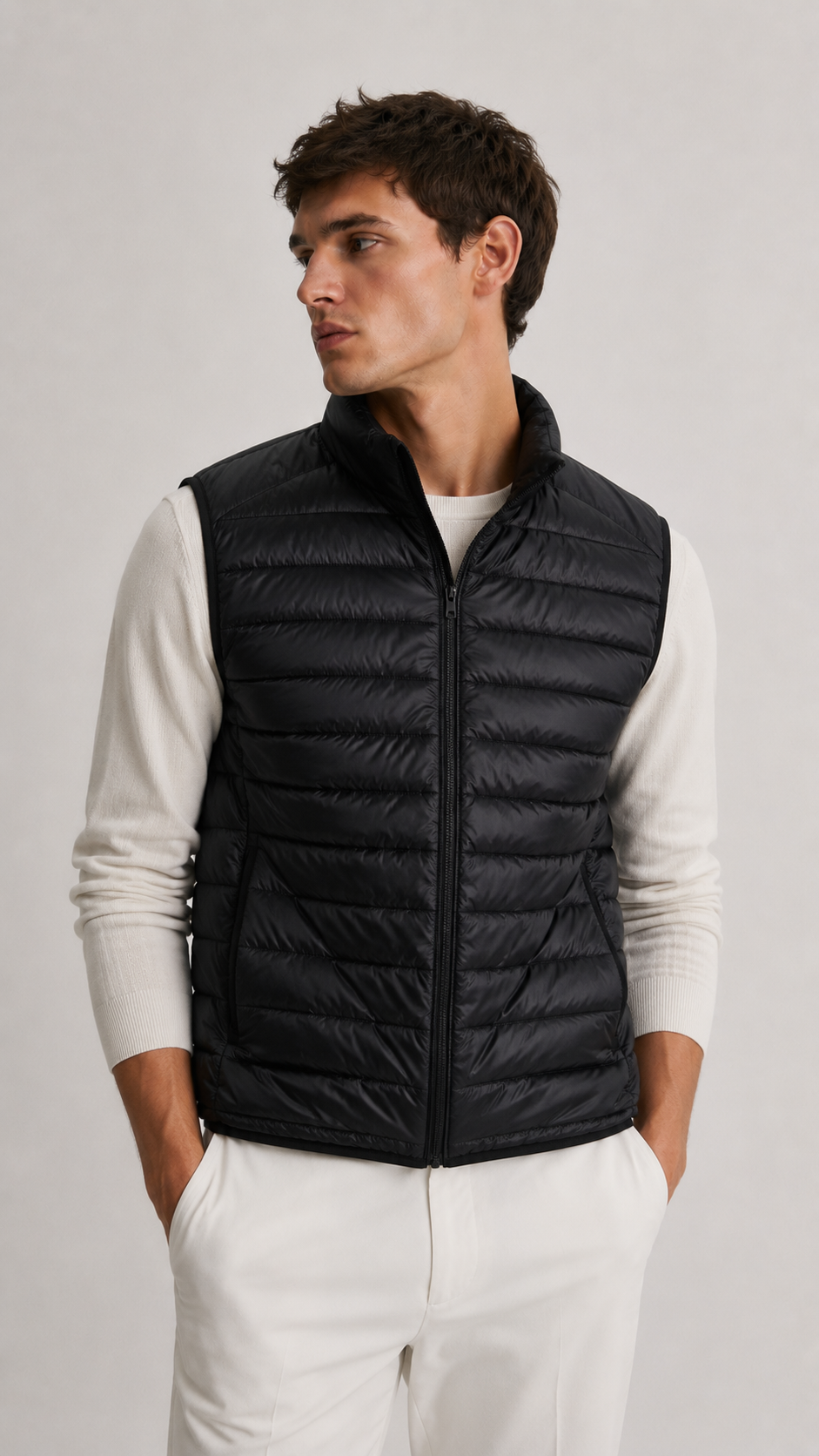 No Brand — Chaleco Plumas, Talla M
