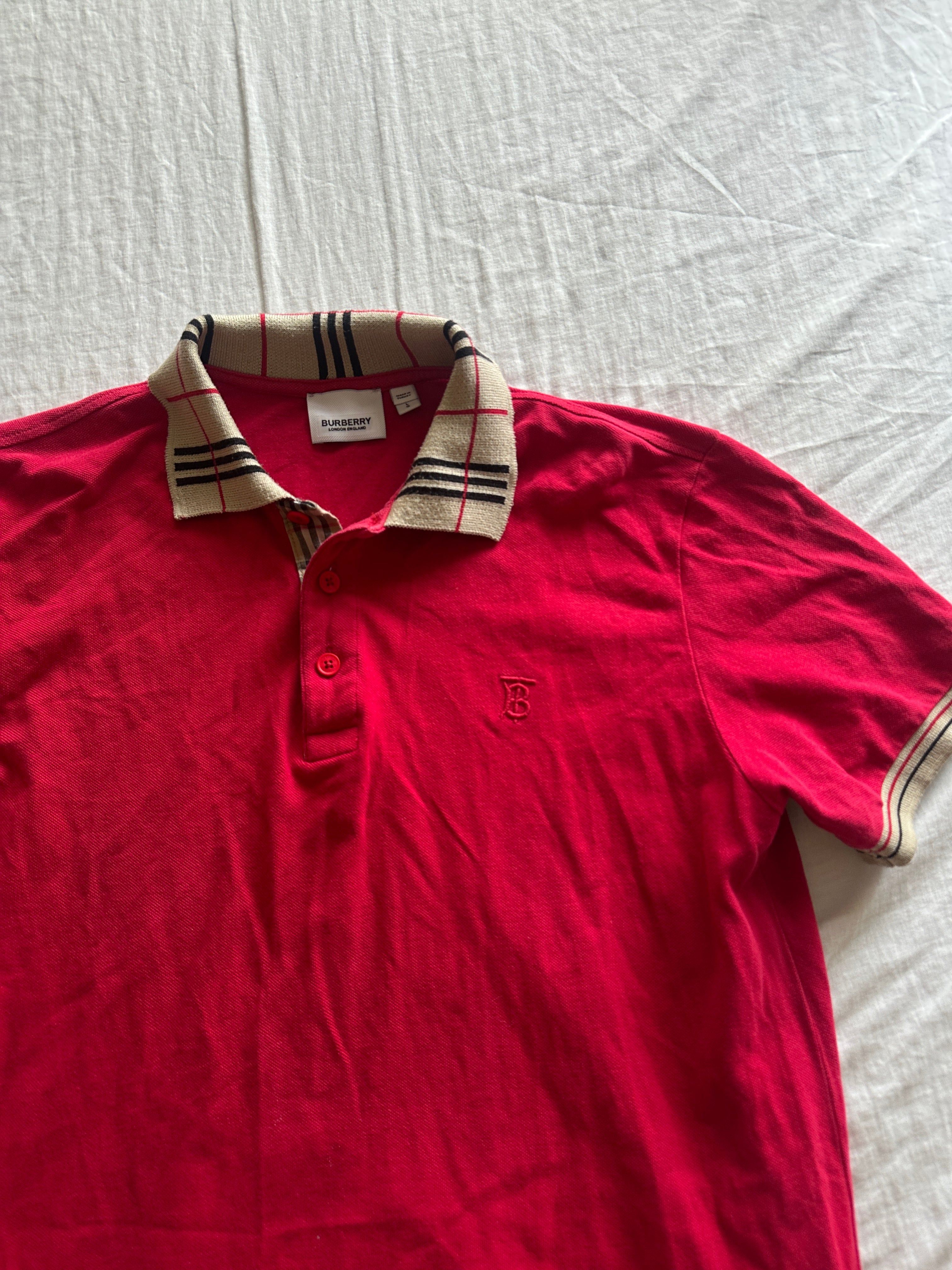Burberry — Camisero Rojo, Talla L