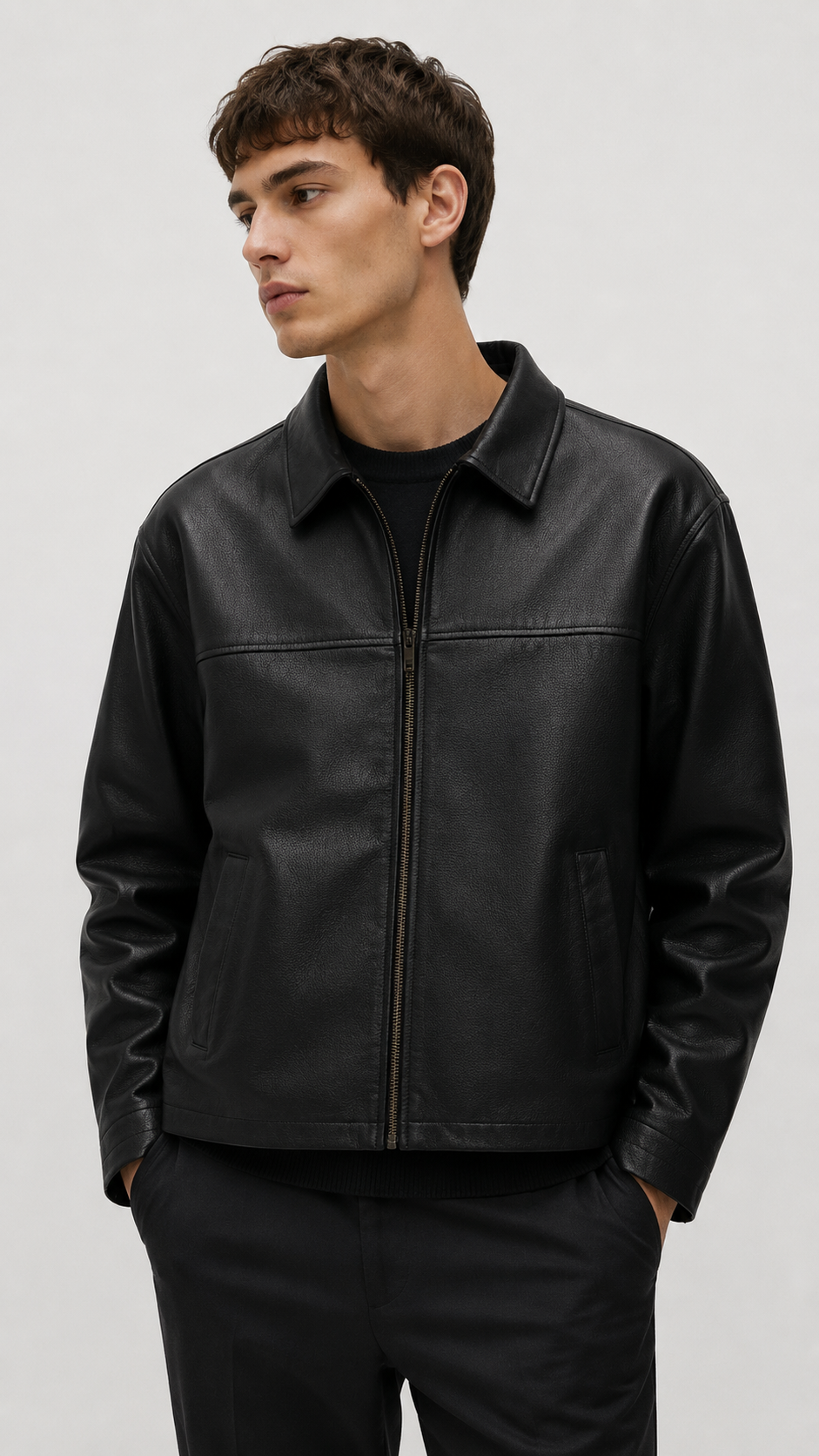 Leather Jacket — Casaca Cuero, Talla XL