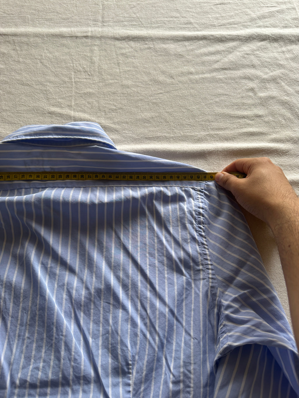 La Martina — Camisa Rayas Celeste, Talla S