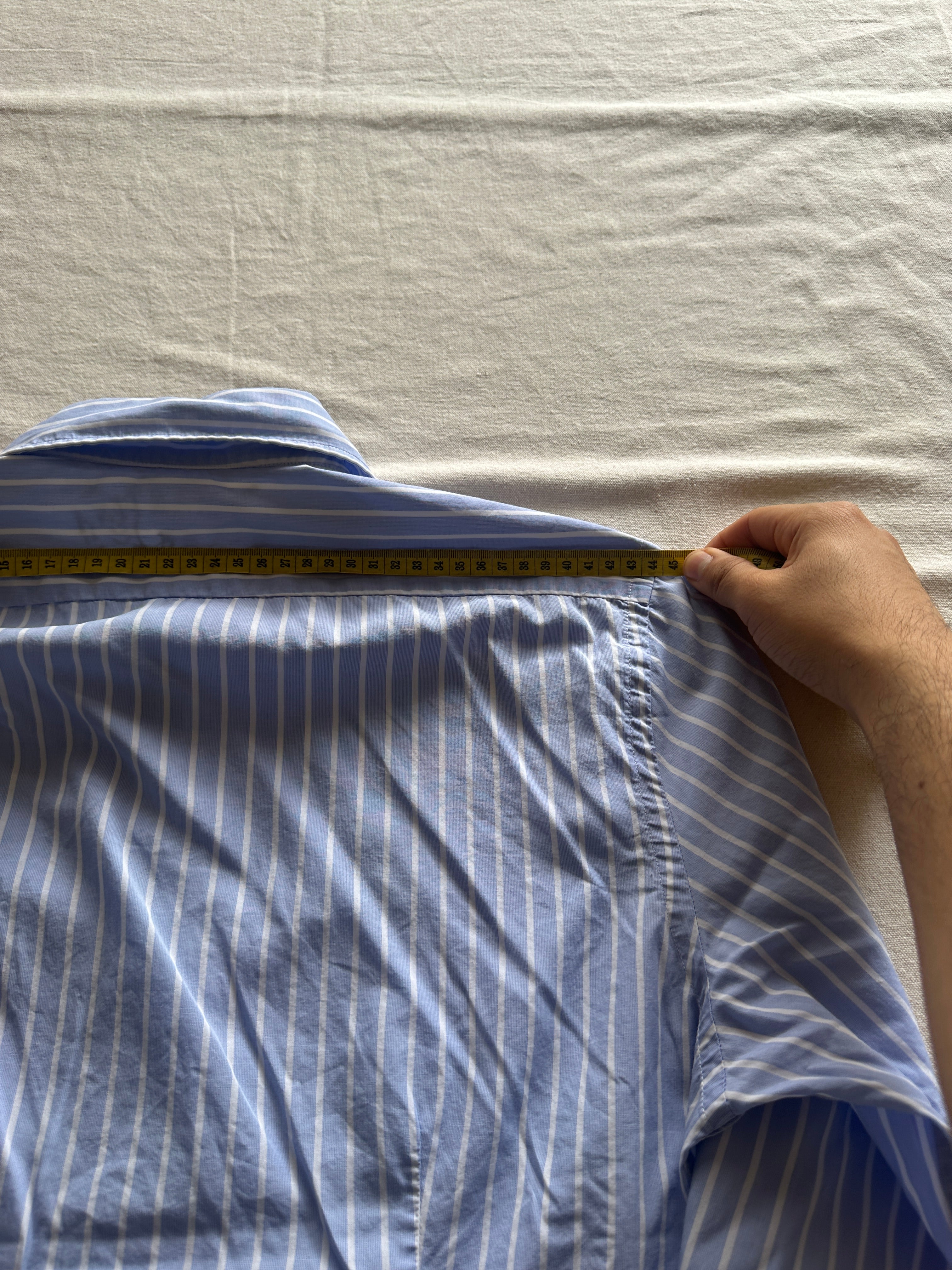 La Martina — Camisa Rayas Celeste, Talla S