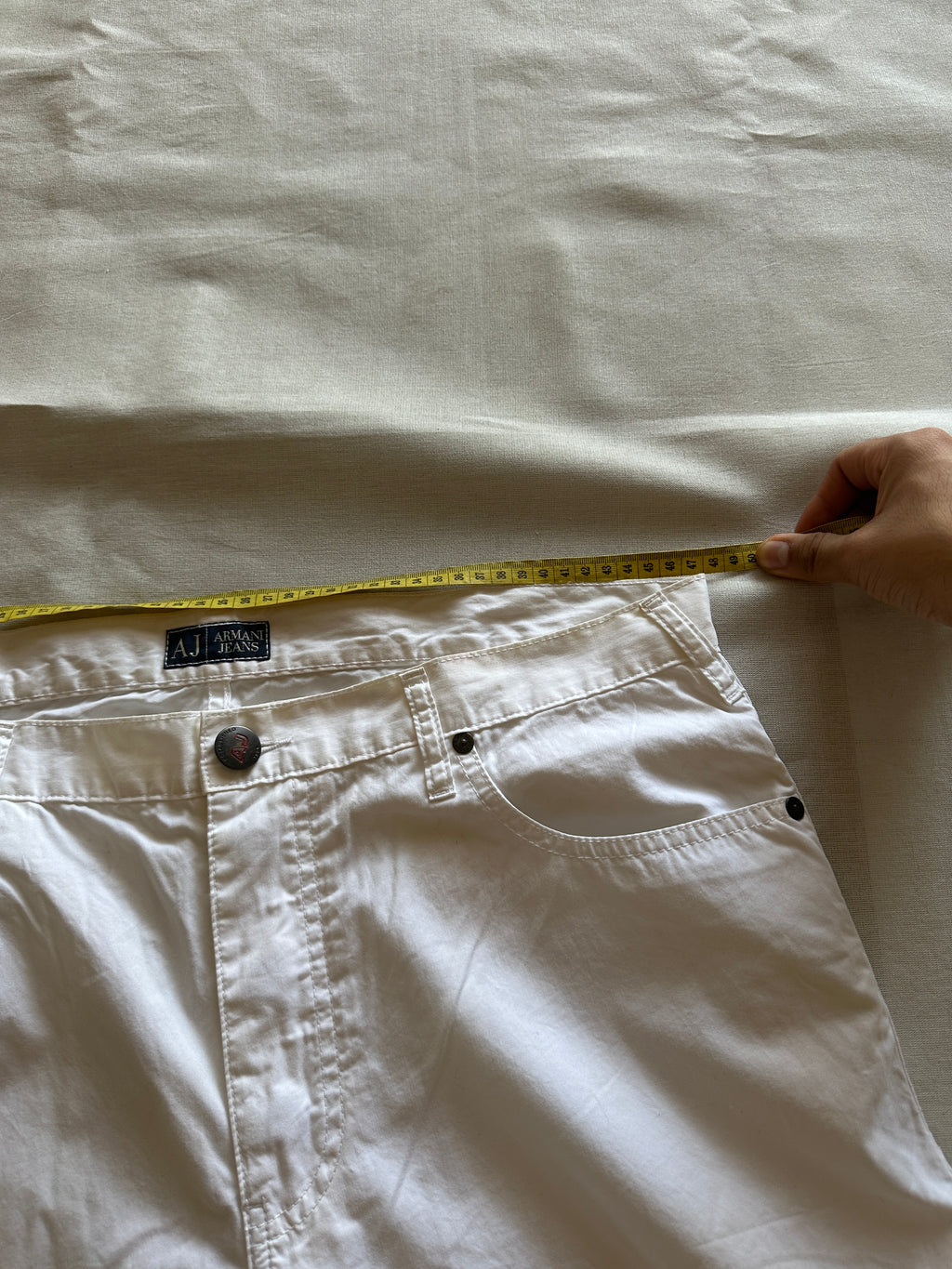 Armani Exchange — Pantalón Blanco, Talla 36