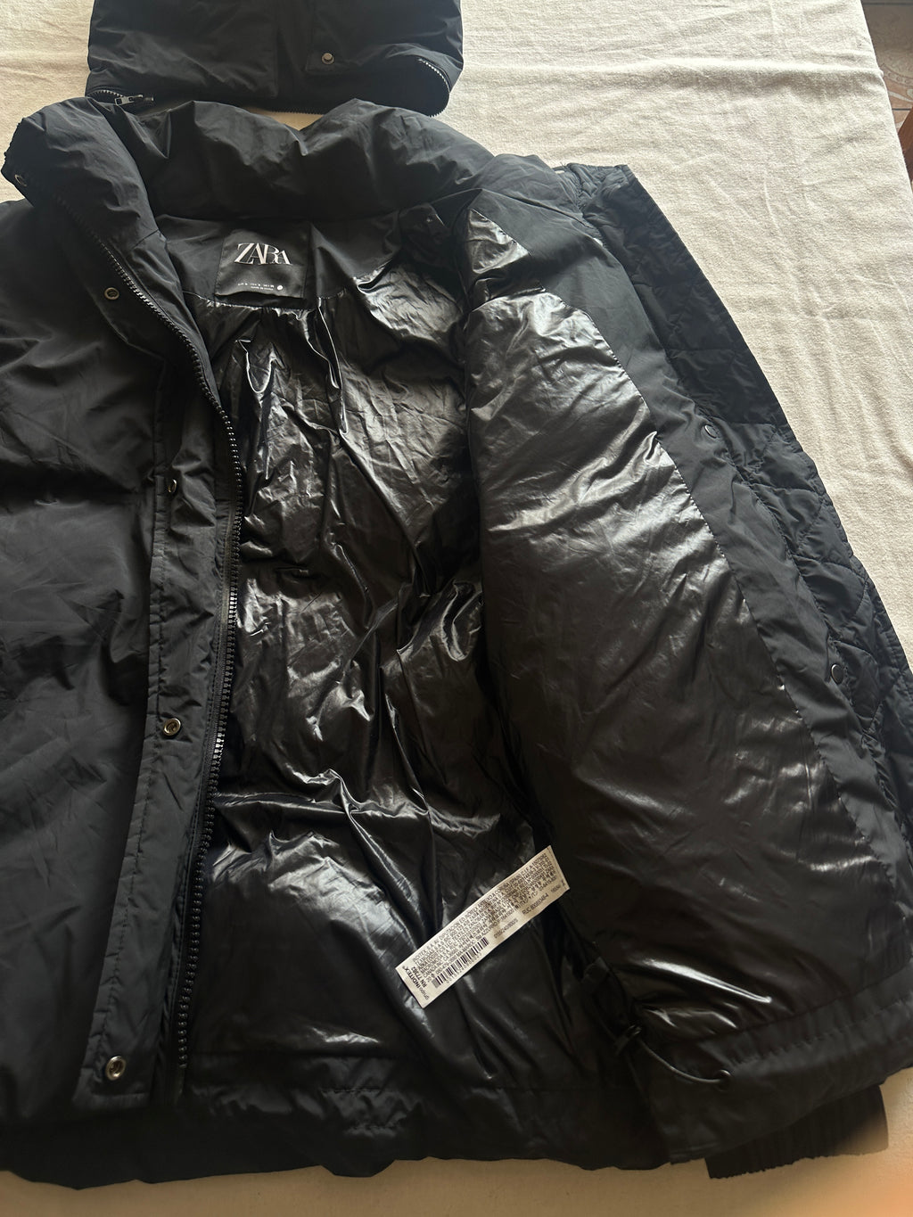 Zara — Puffer Jacket Plumas, Talla S