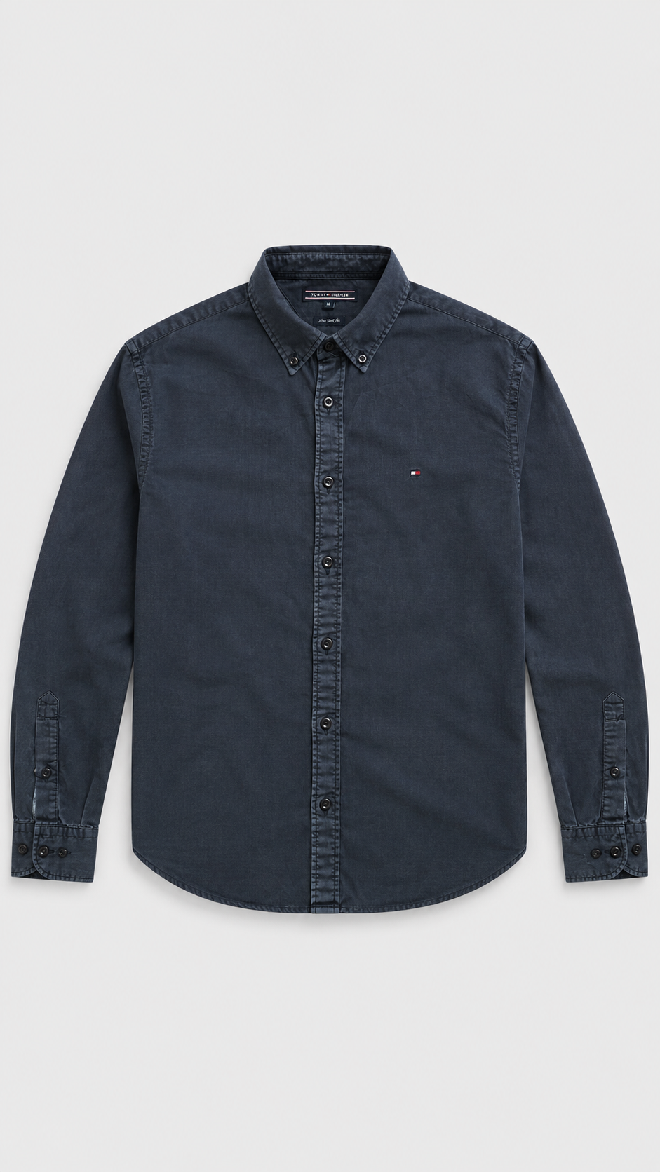 Tommy Hilfiger — Nuevo Camisa Azul Oscuro, Talla M
