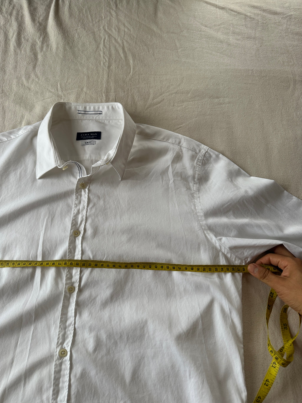 Zara — Camisa Blanca, Talla XL