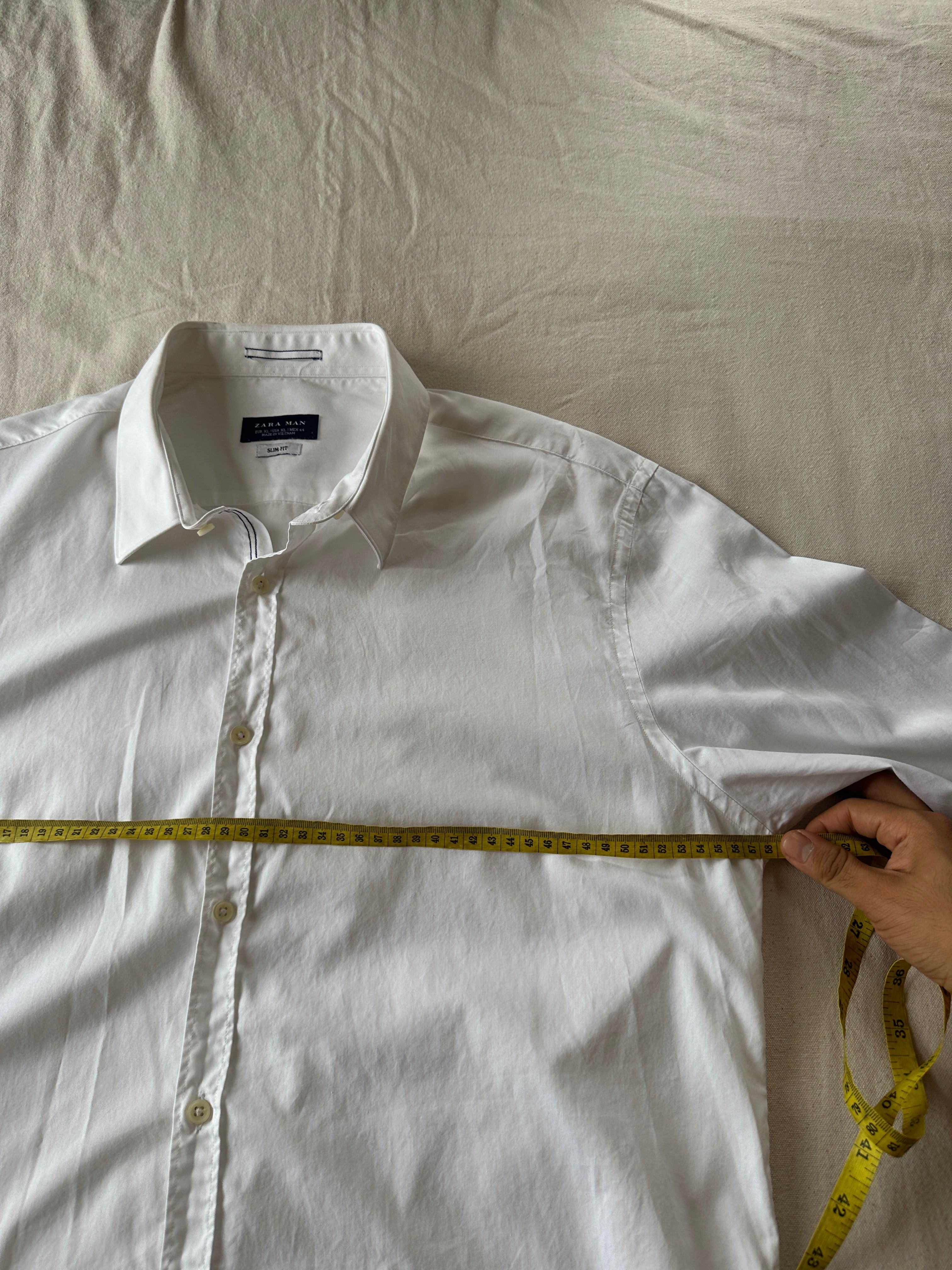 Zara — Camisa Blanca, Talla XL