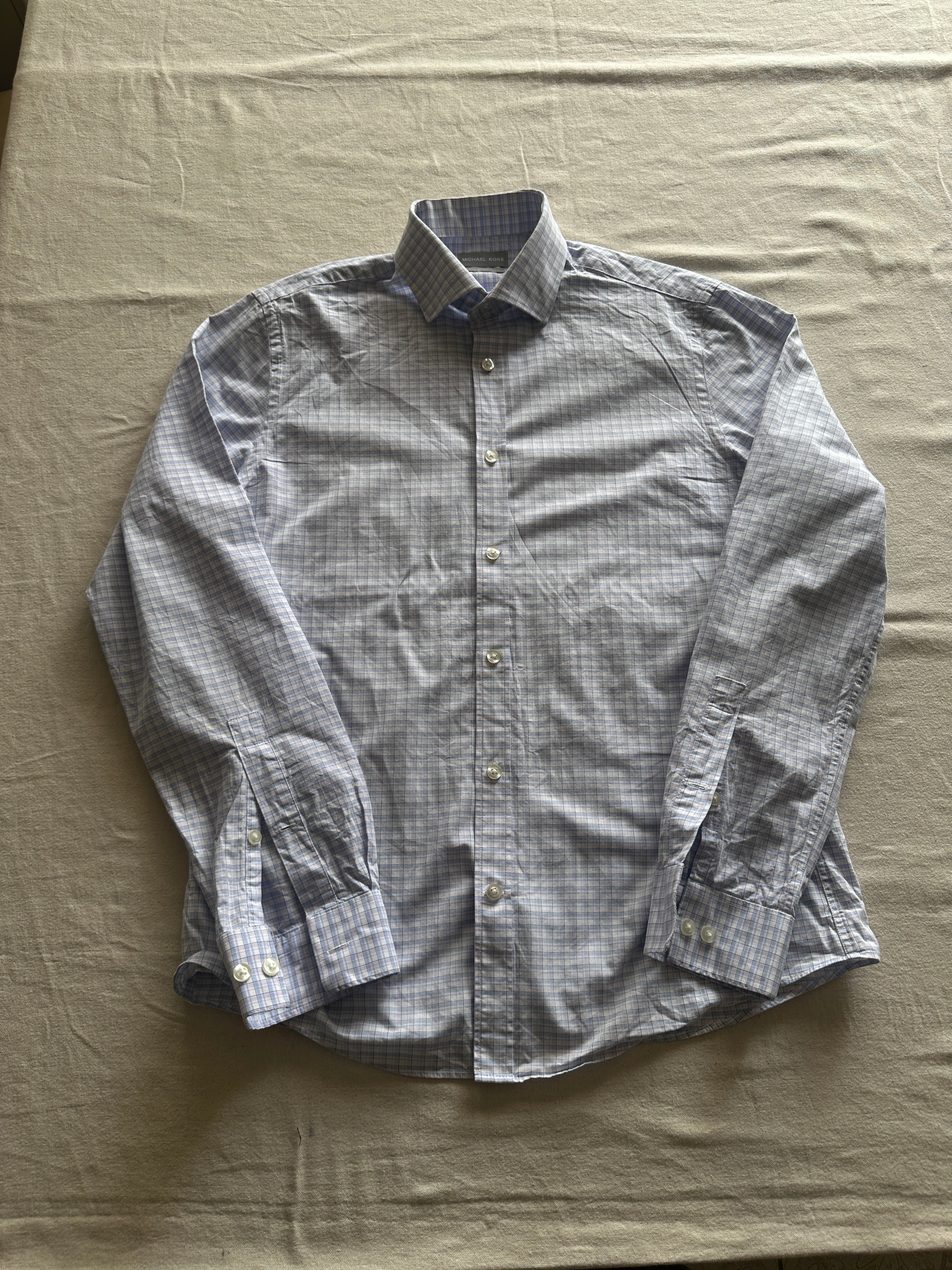 Michael Kors — Camisa Cuadros Slimfit, Talla L