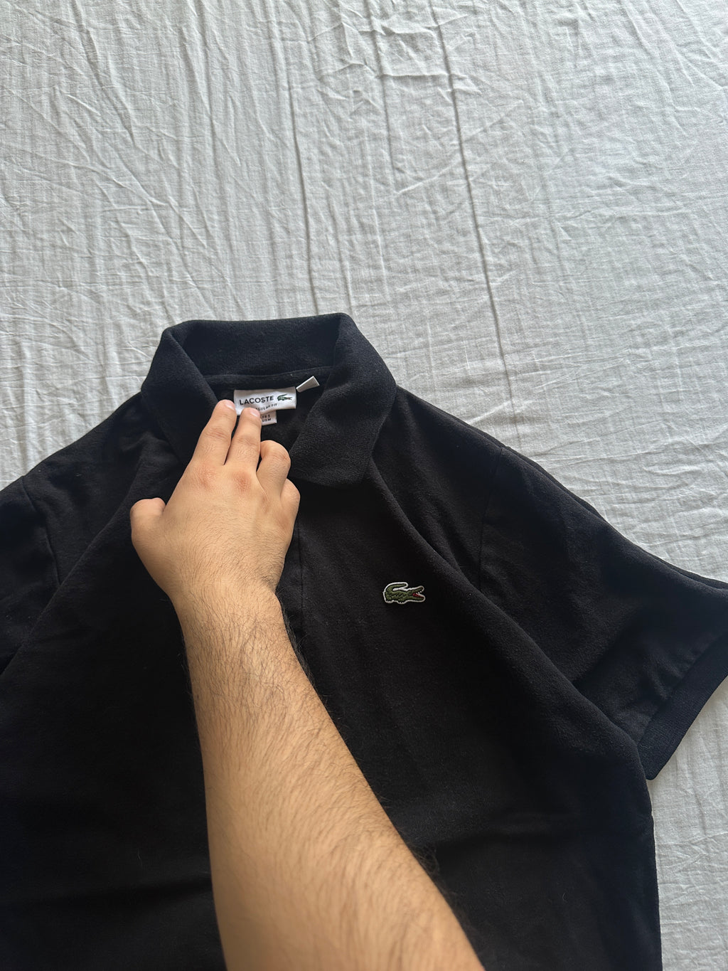 Lacoste — Camisero Negro, Talla M