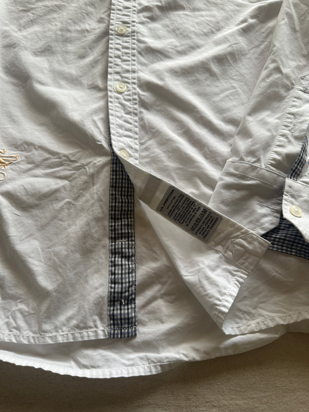 La Martina — Camisa Blanca Coleccion UK, Talla L