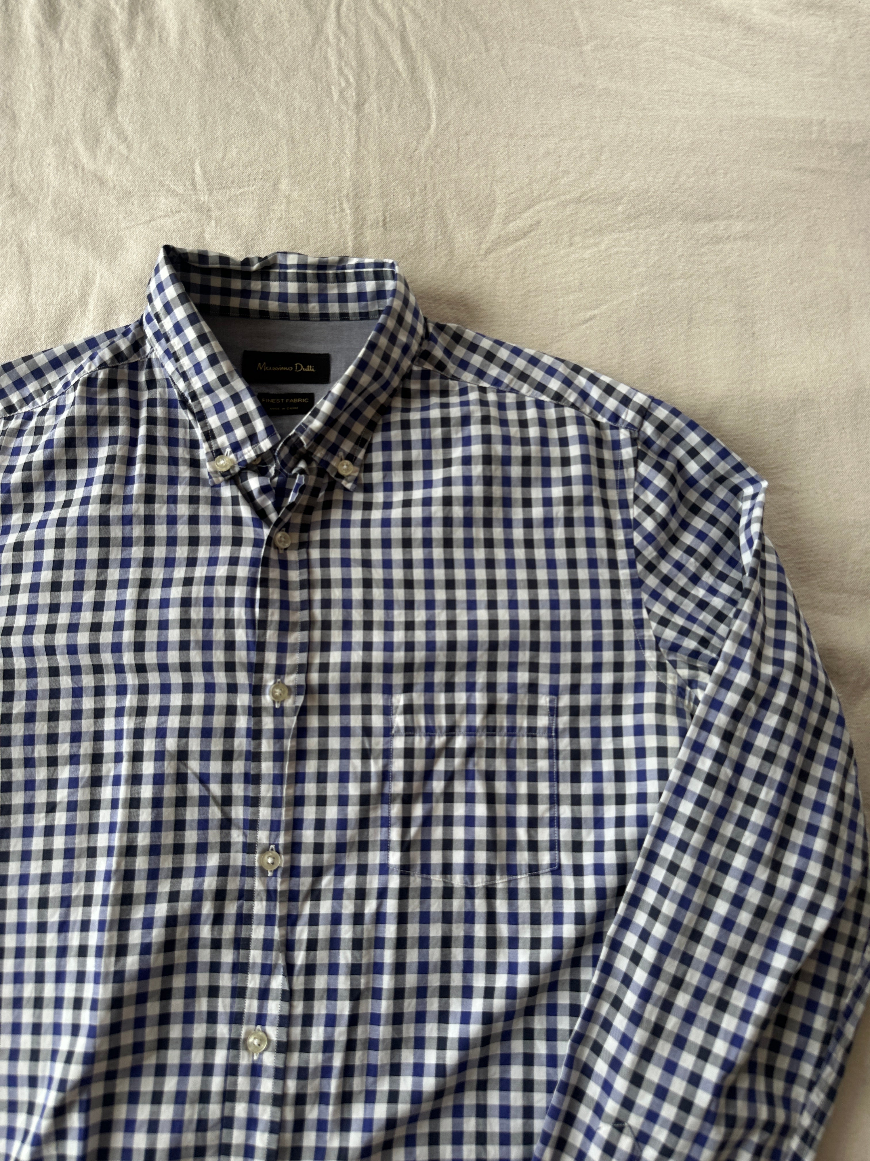 Massimo Dutti — Camisa Cuadros, Talla L