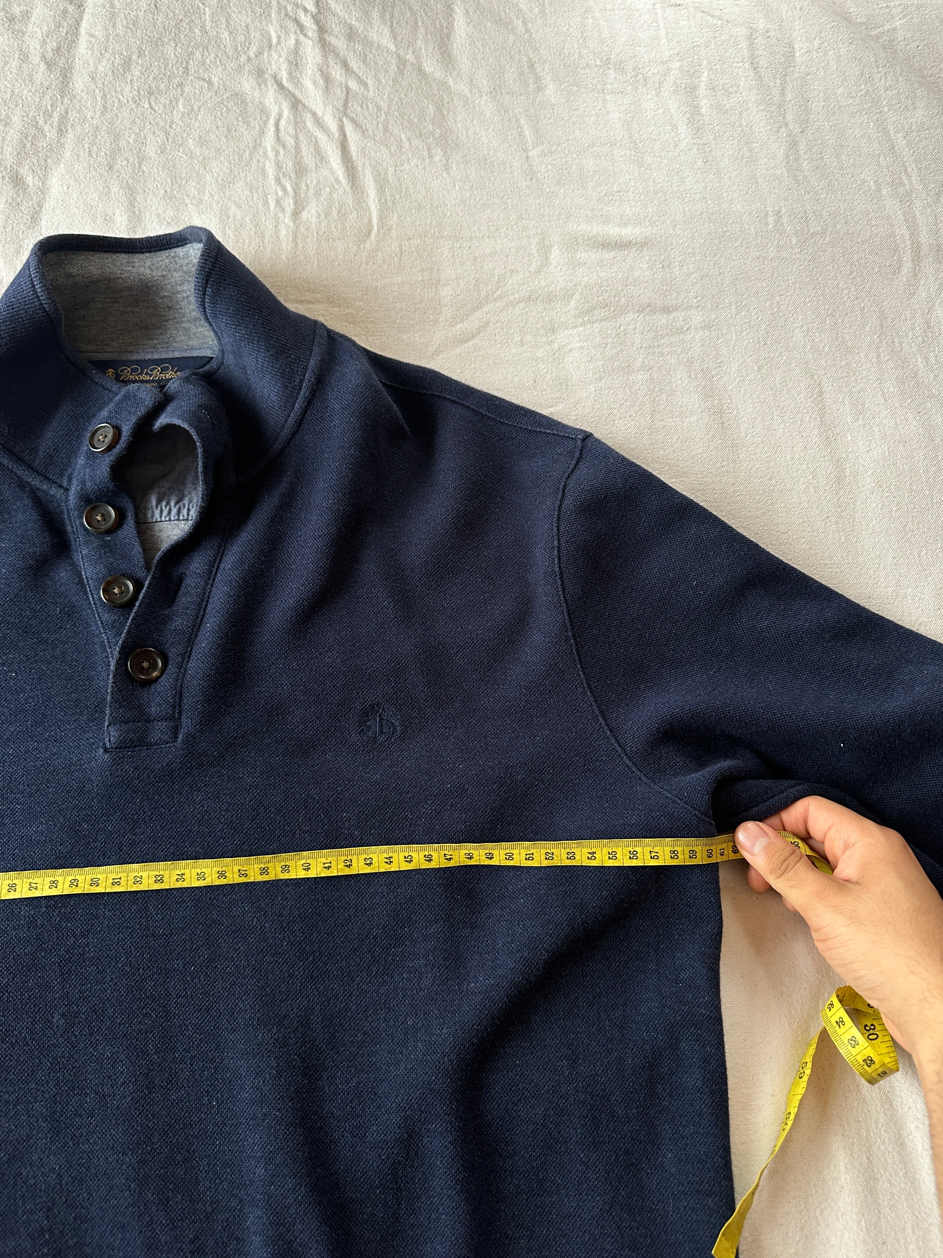 Brooks Brothers — Quarterzip Azul, Talla L