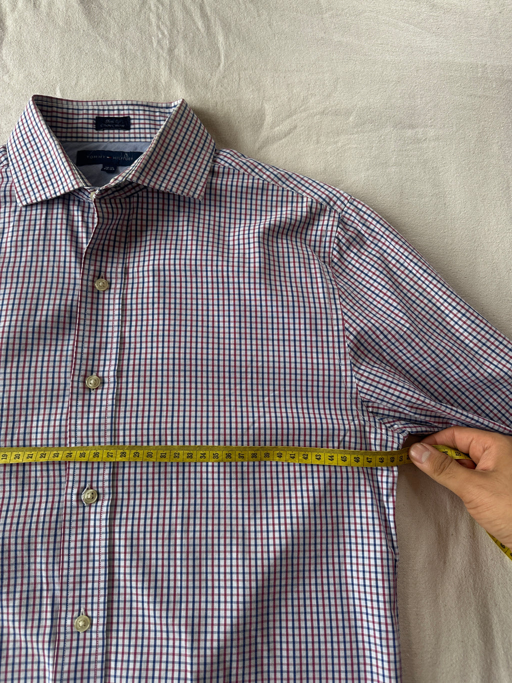 1. Tommy Hilfiger - Camisa Cuadros, Talla S