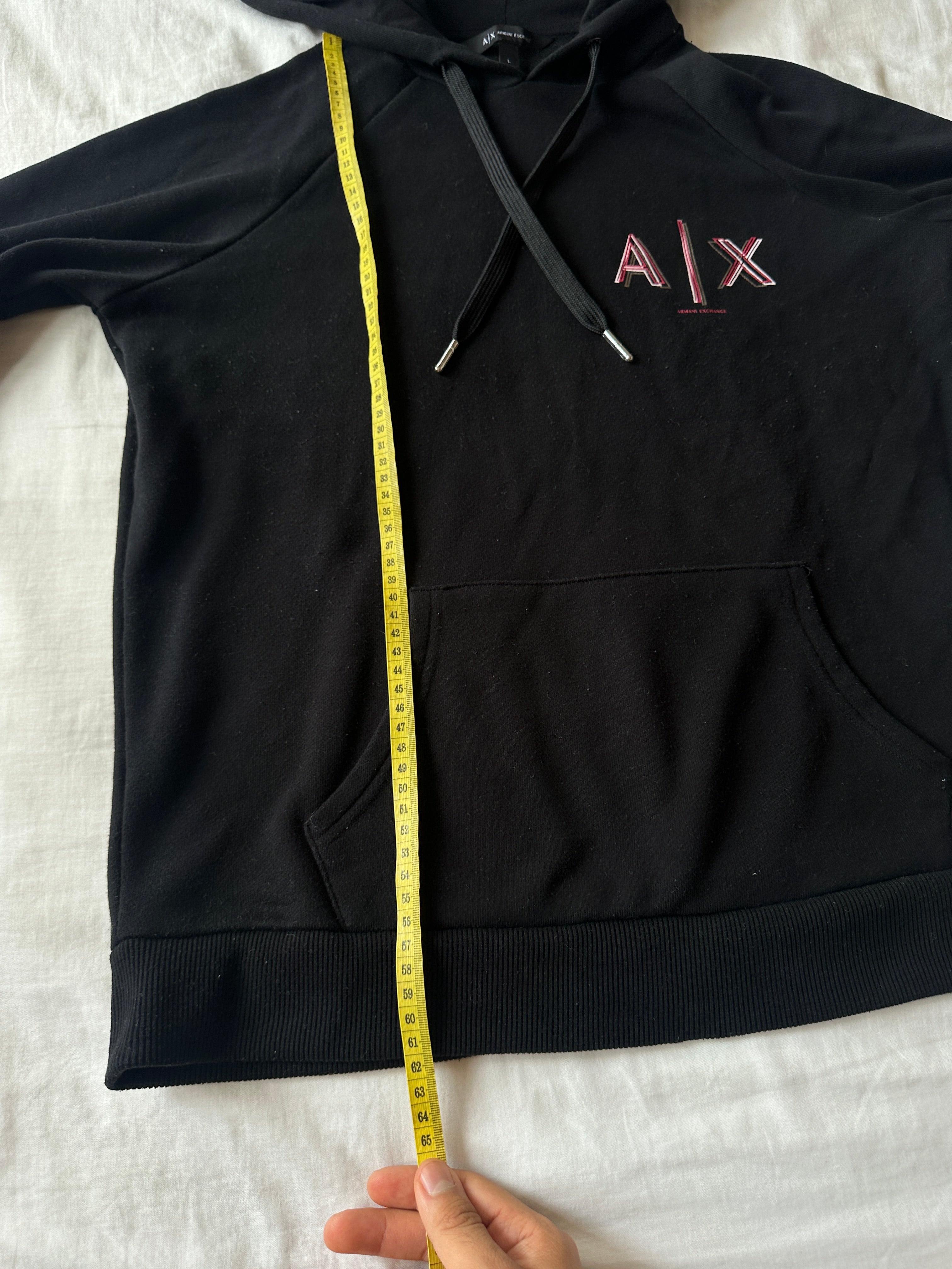 Armani Exchange — Hoodie Negro, Talla L