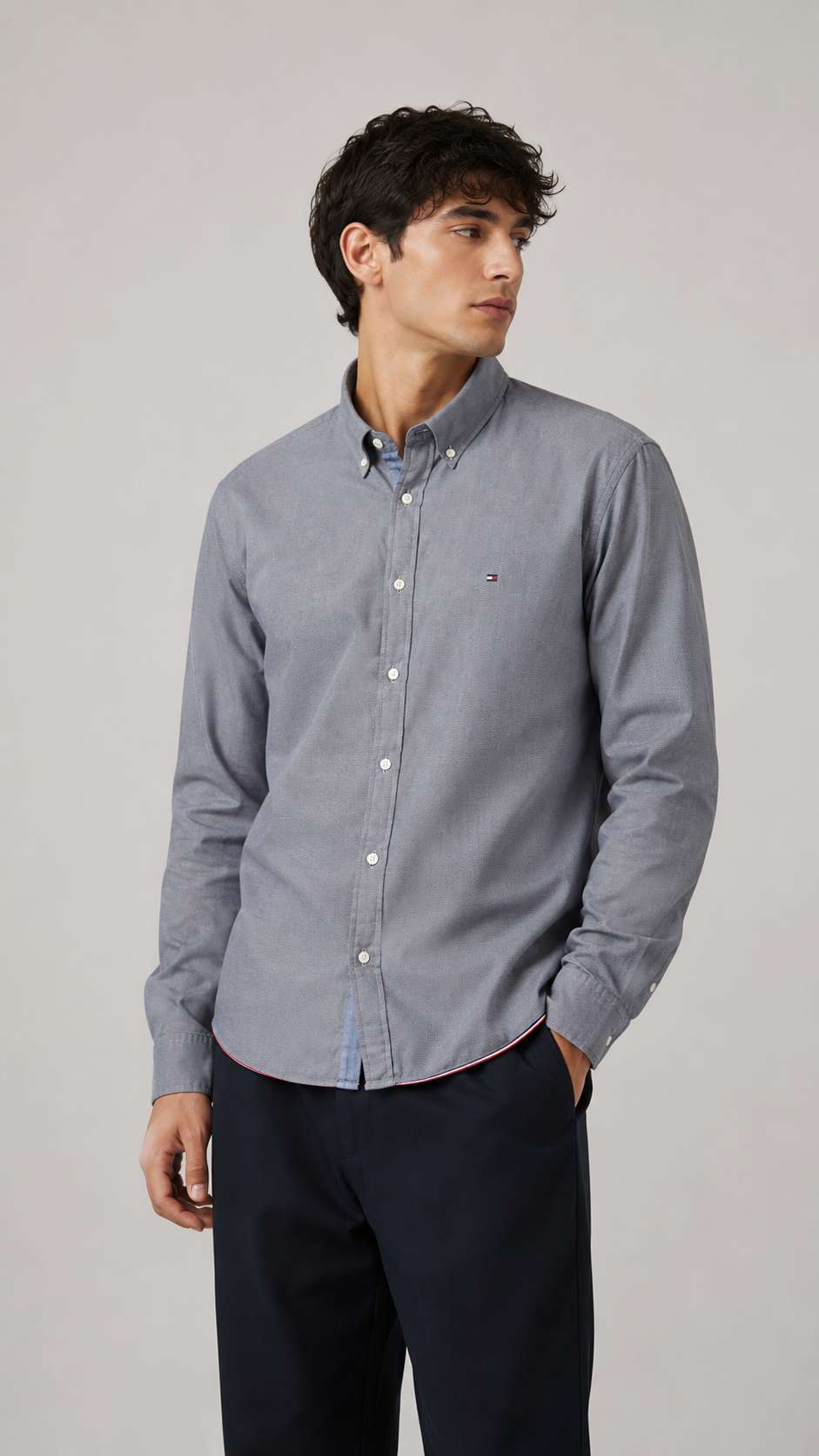 1. Tommy Hilfiger — Camisa Long Sleeve, Talla M