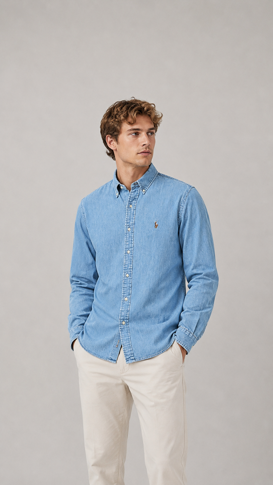 Ralph Lauren — Nuevo Camisa Mezquilla, Talla M