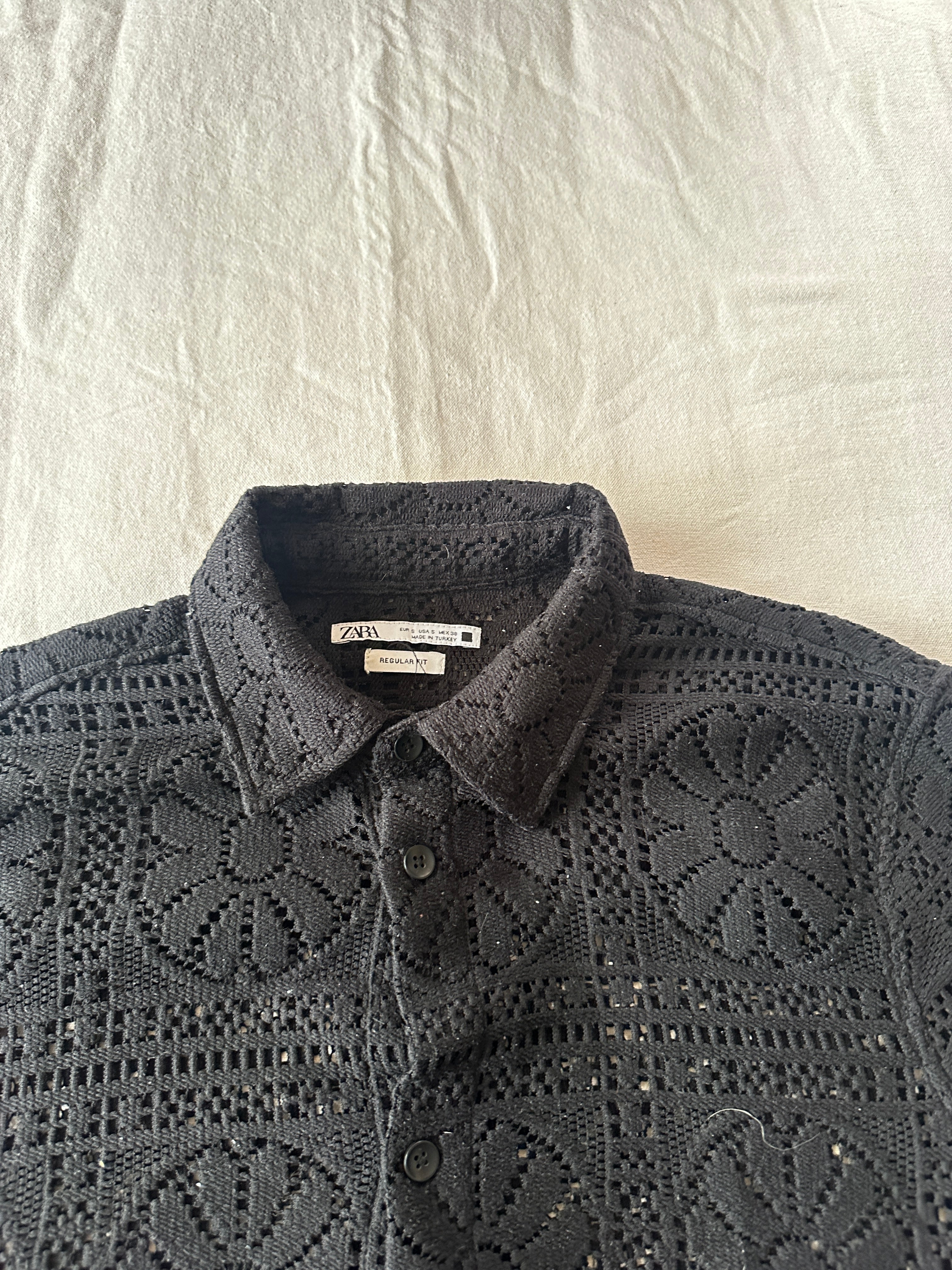 Zara — Camisero Hilo, Talla S