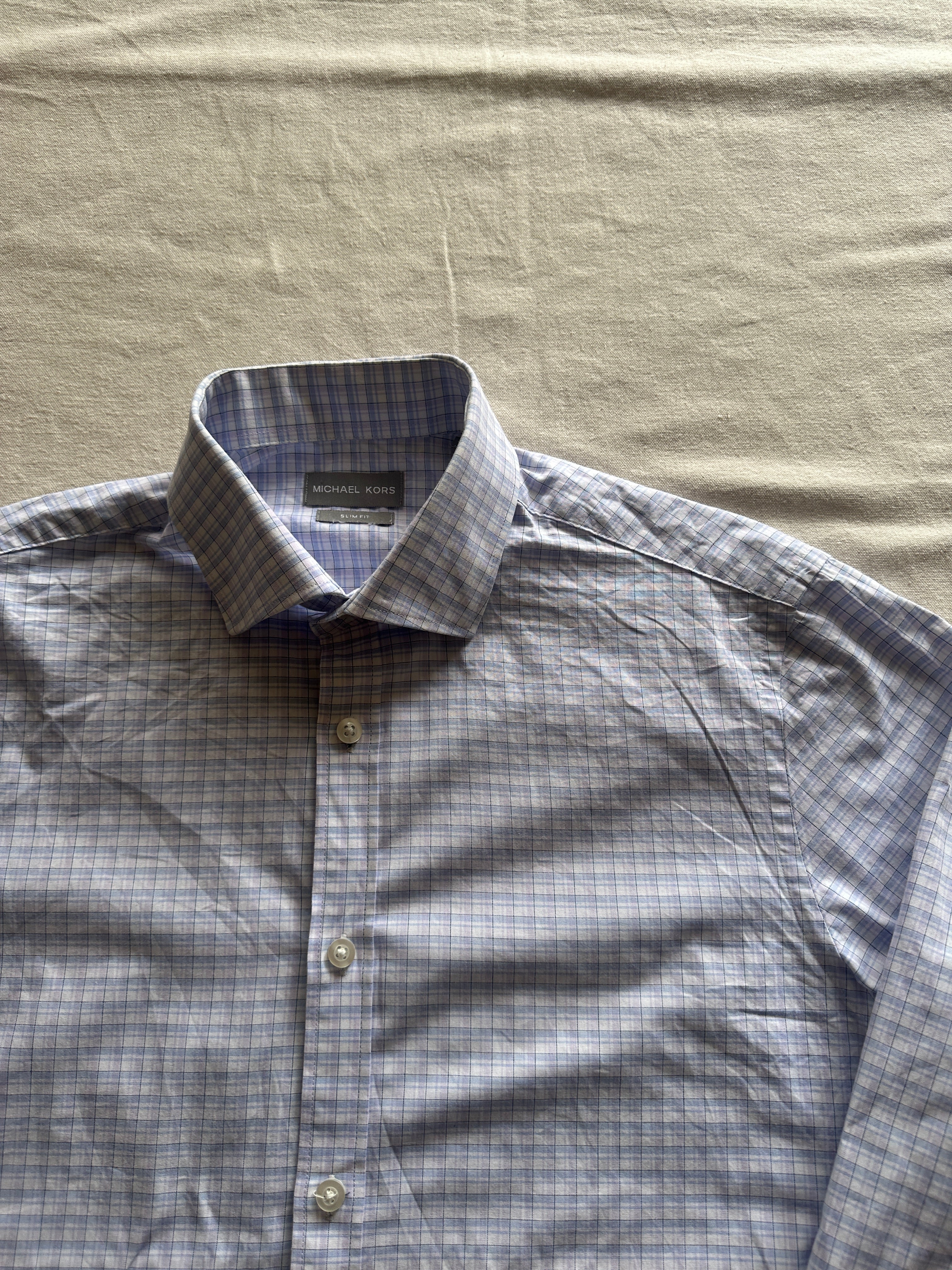 Michael Kors — Camisa Cuadros Slimfit, Talla L