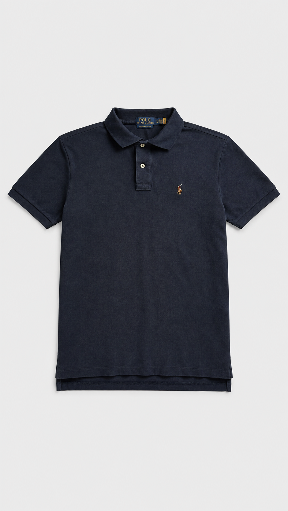 Ralph Lauren — Nuevo Polo Camisero Negro, Talla L