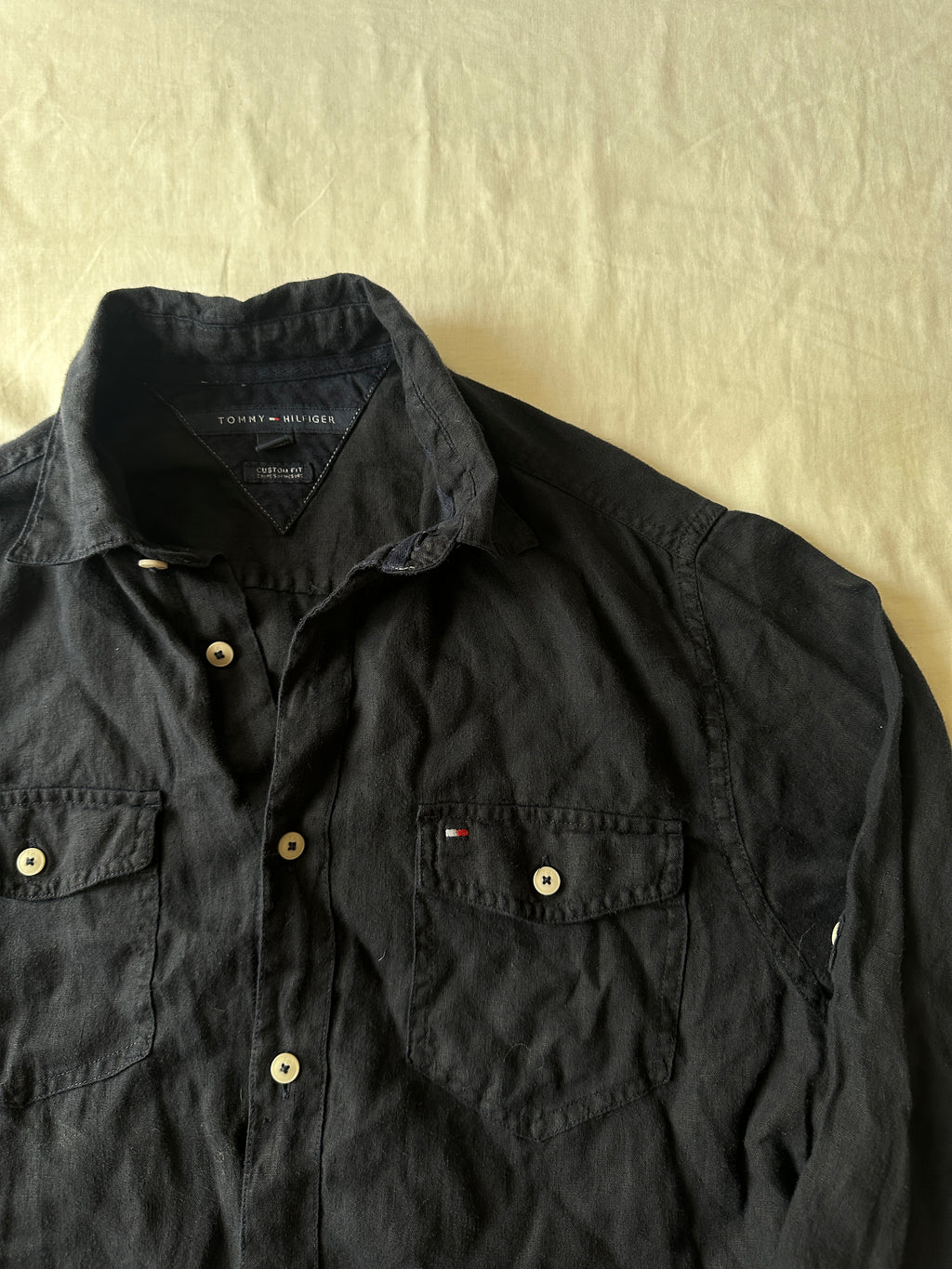 1. Tommy Hilfiger — Camisa Lino, Talla M