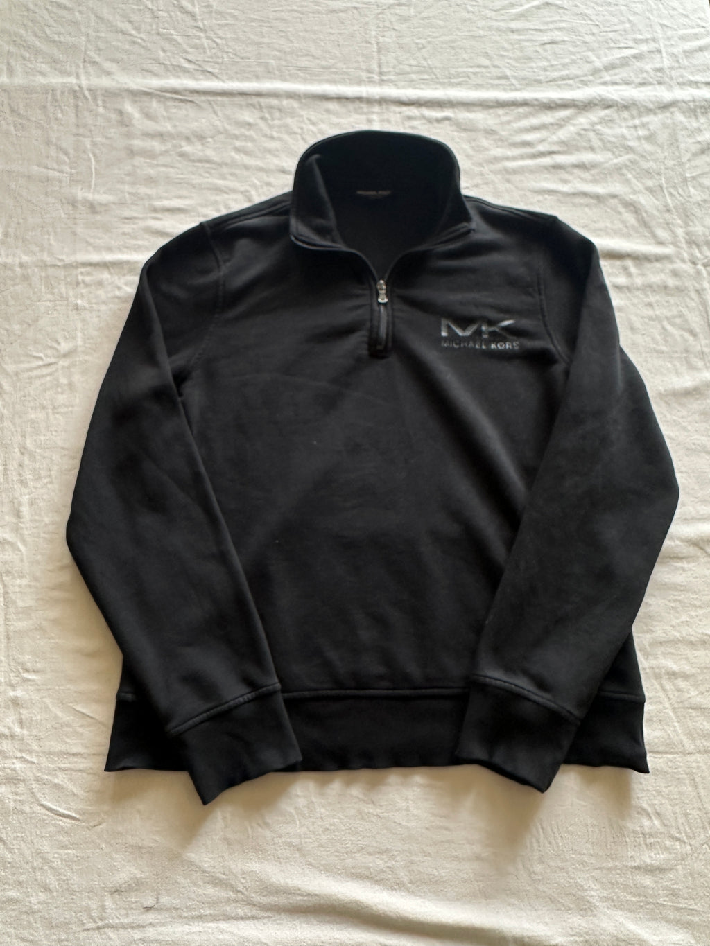 Michael Kors — Quarter Zip Negro, Talla M