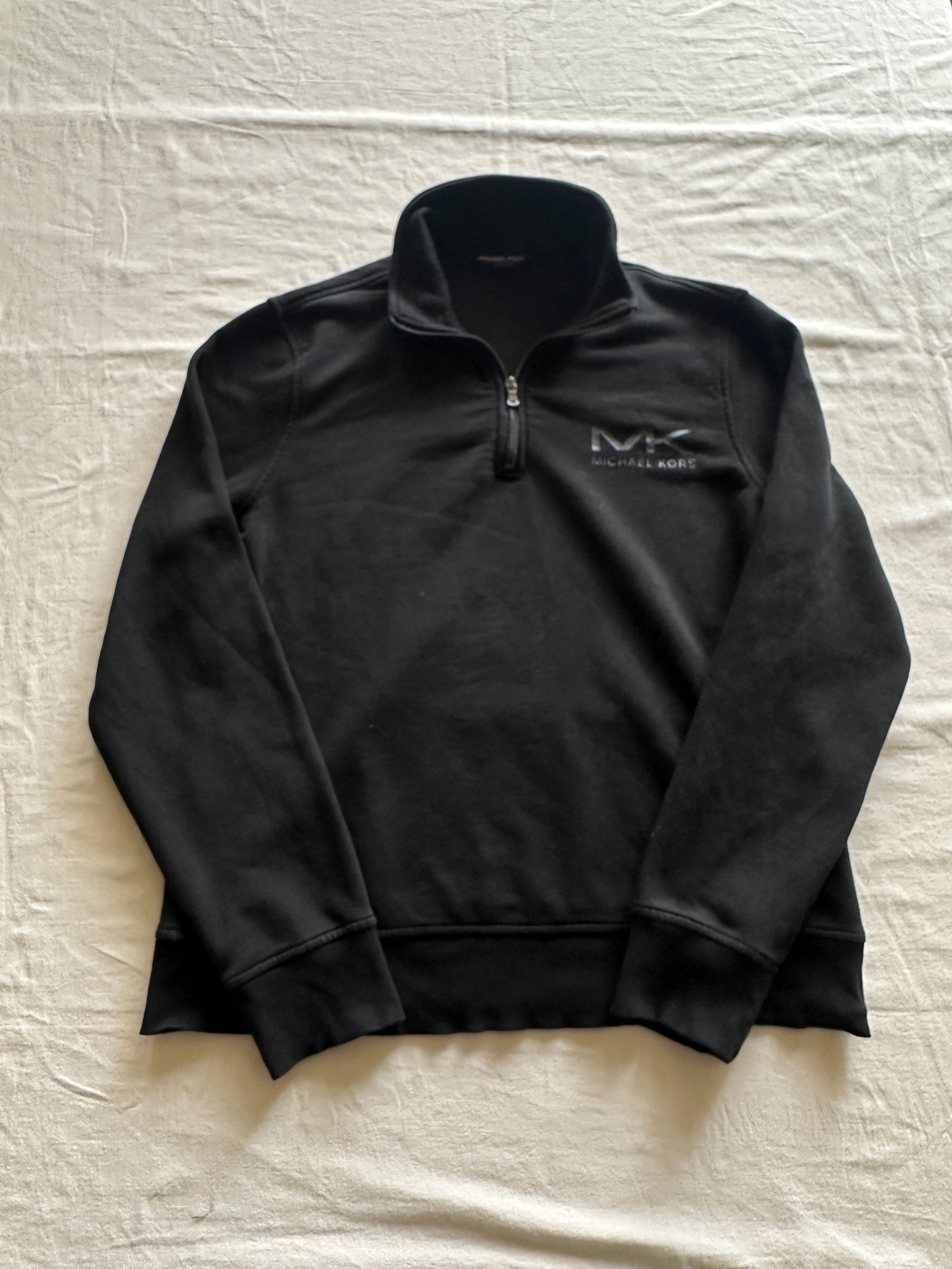 Michael Kors — Quarter Zip Negro, Talla M