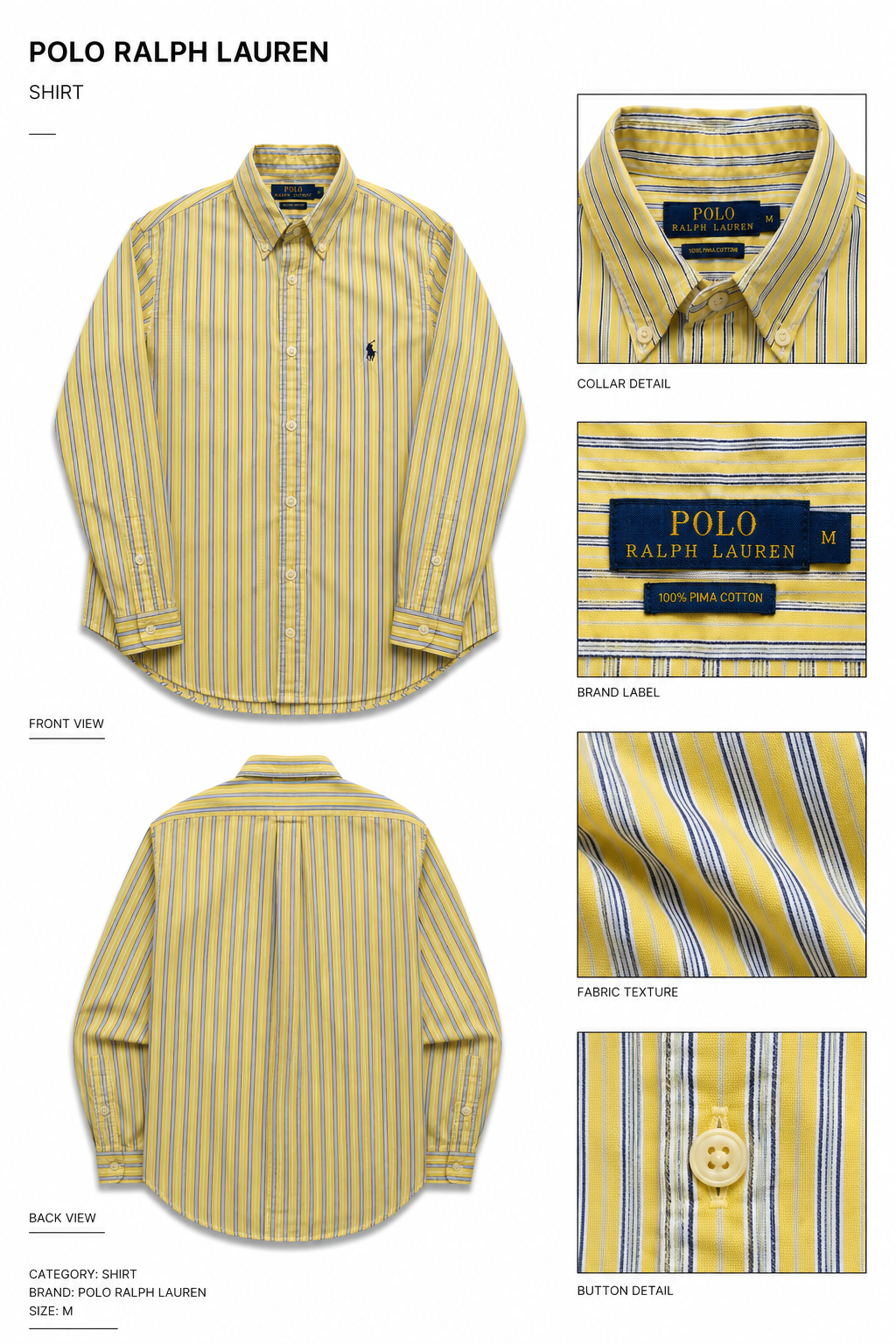 Ralph Lauren — Seminuevo Camisa Rayas, Talla S