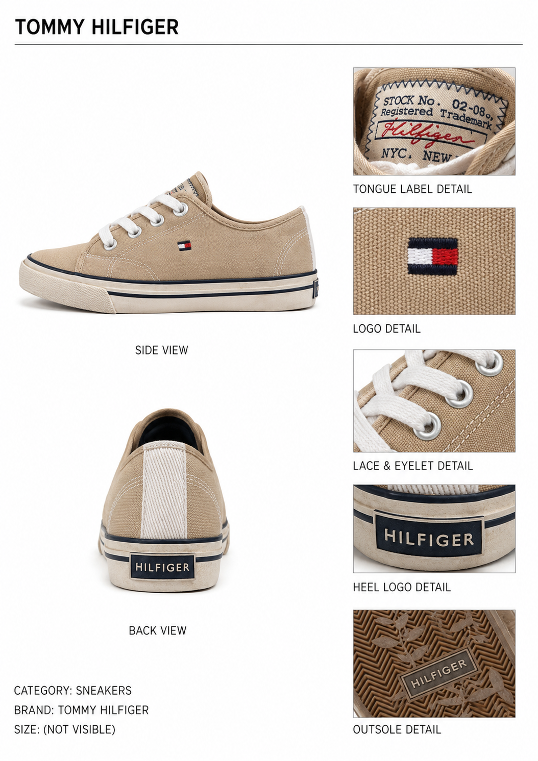 Tommy Hilfiger — Nuevo Zapatillas, Talla 43